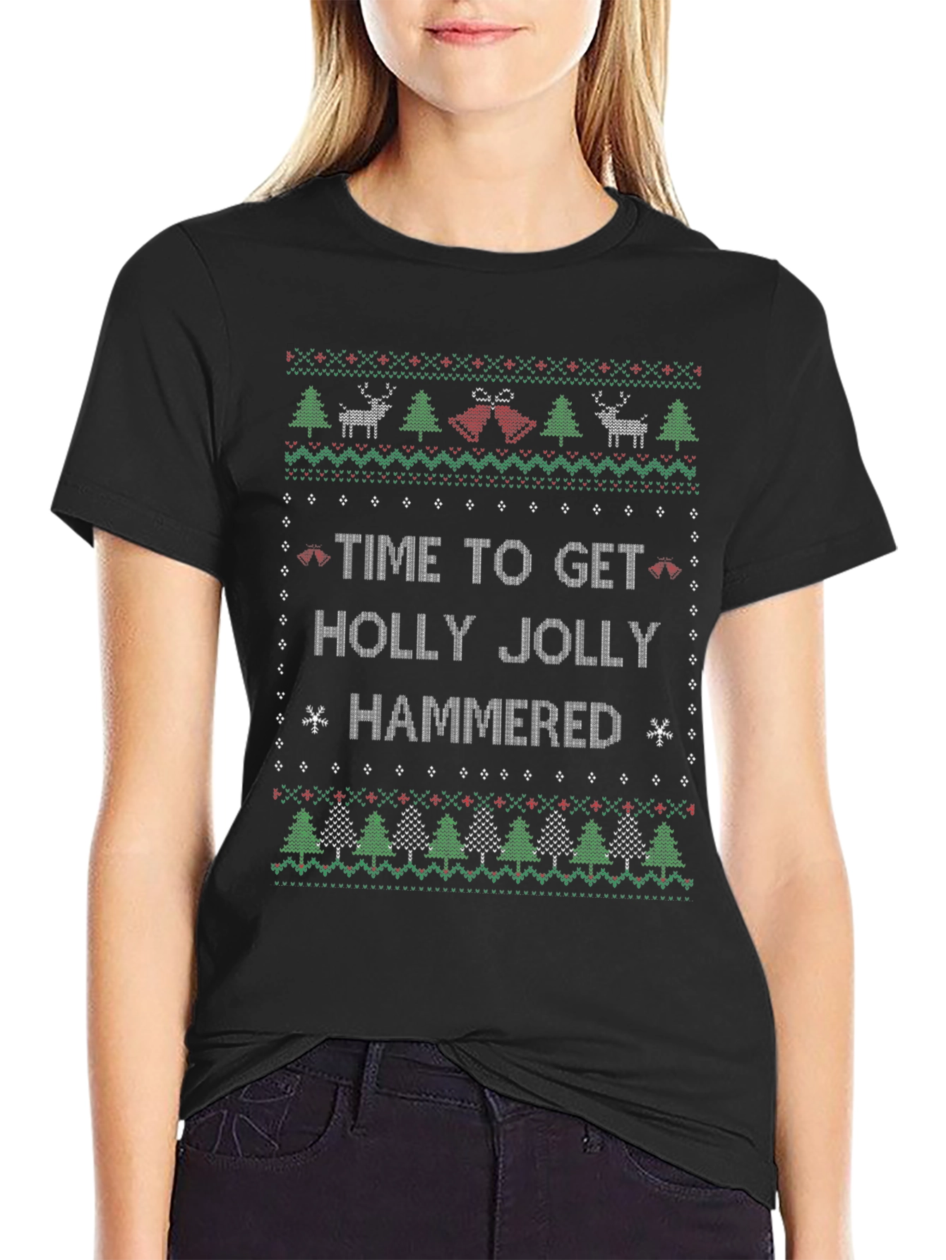 Time to Get Holly Jolly Hammered Christmas T-Shirt