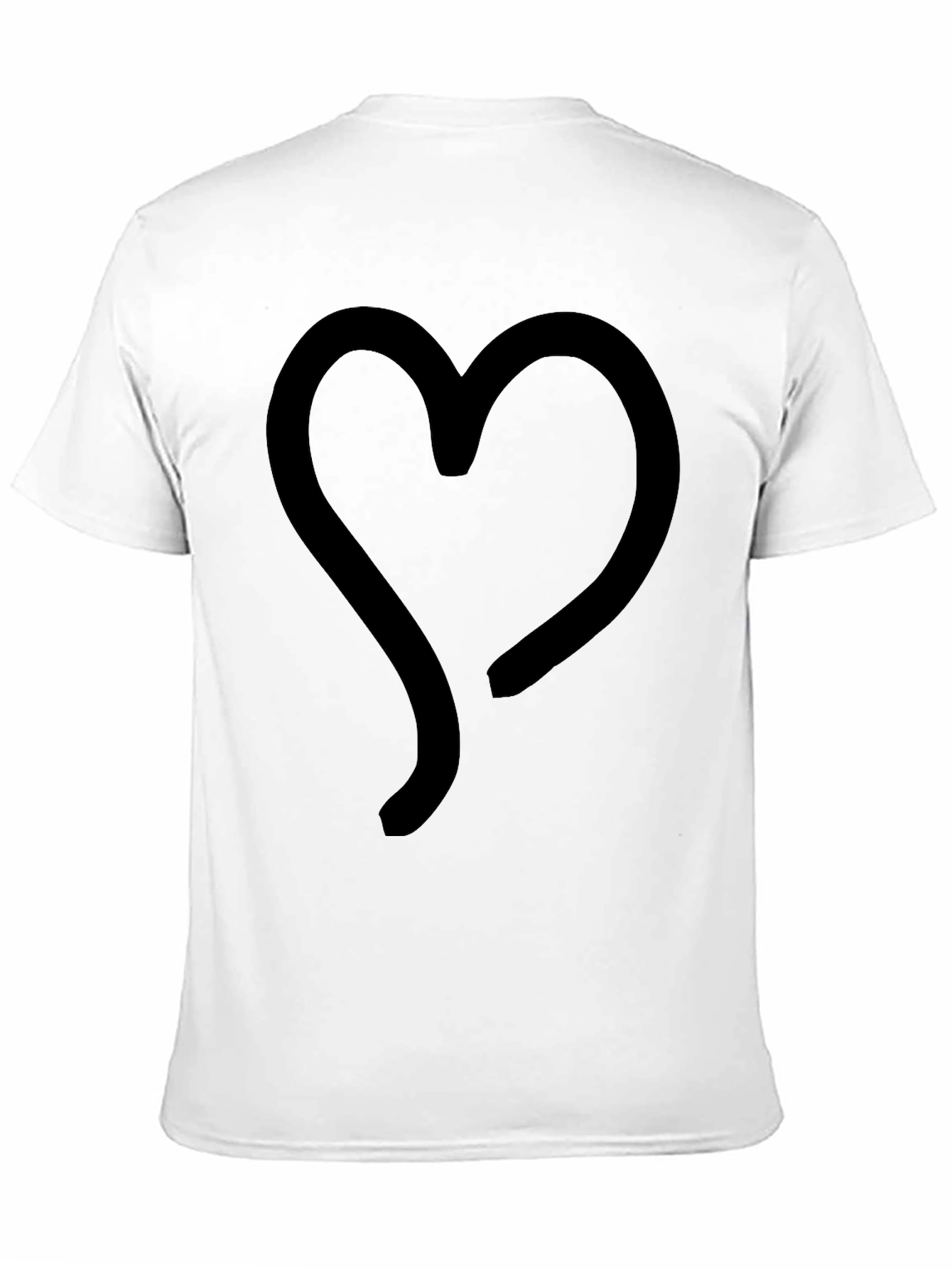 Heart Graphic Black T-Shirt | Casual Style