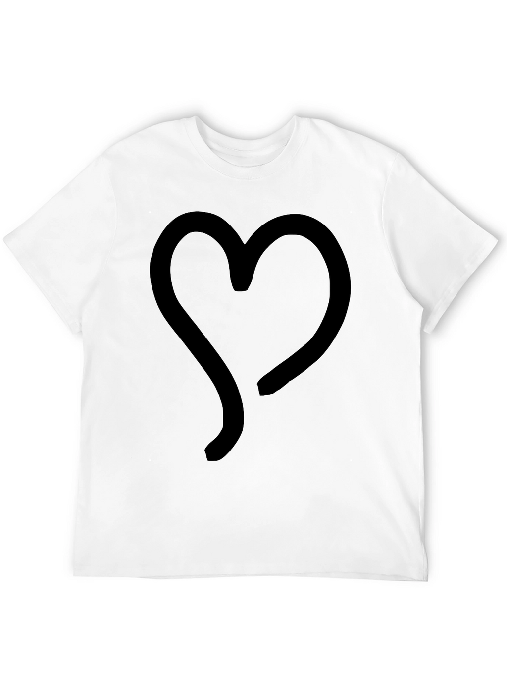 Heart Graphic Black T-Shirt | Casual Style