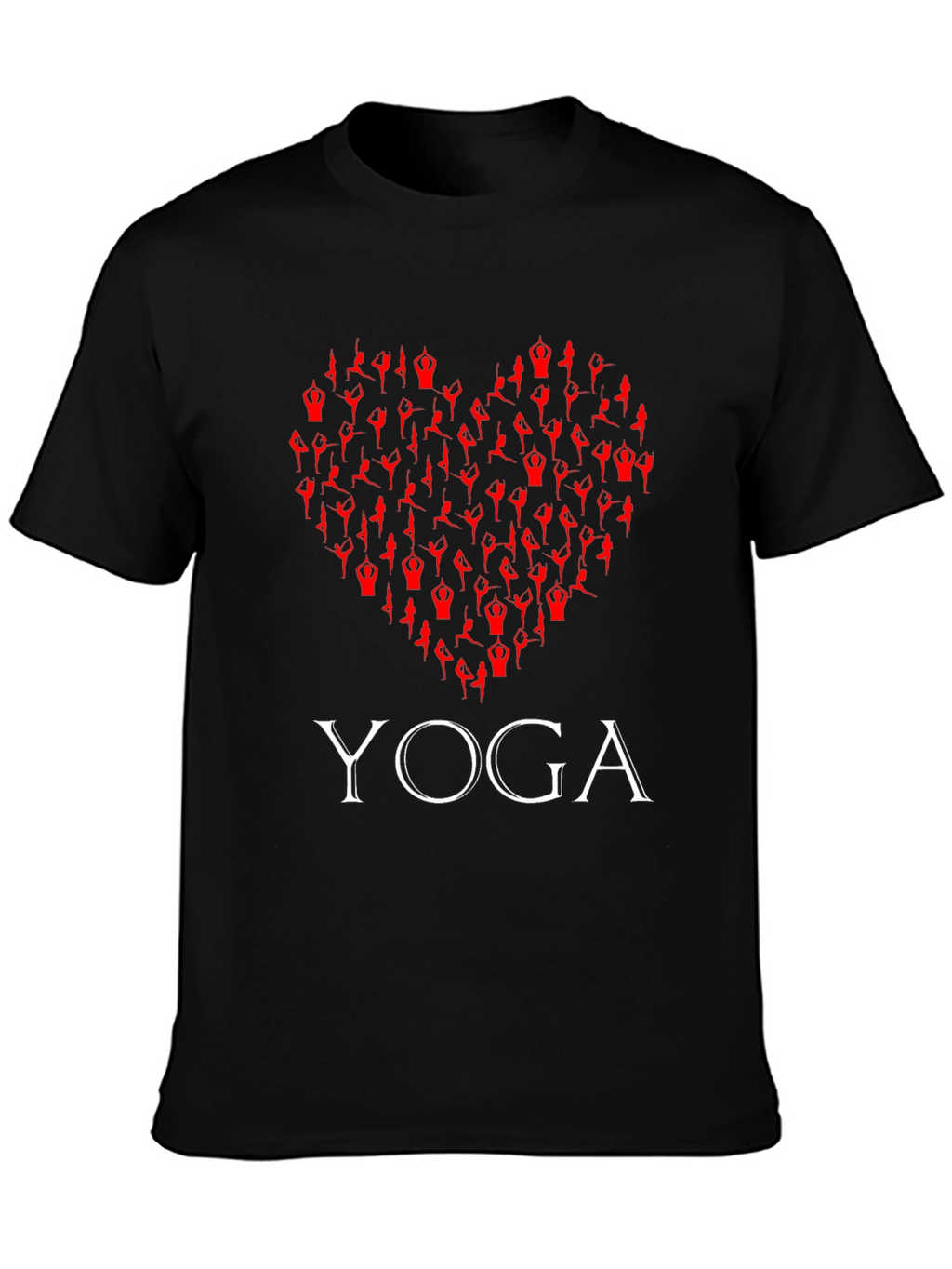Yoga Heart Graphic T-Shirt -  Comfortable Cotton Tee