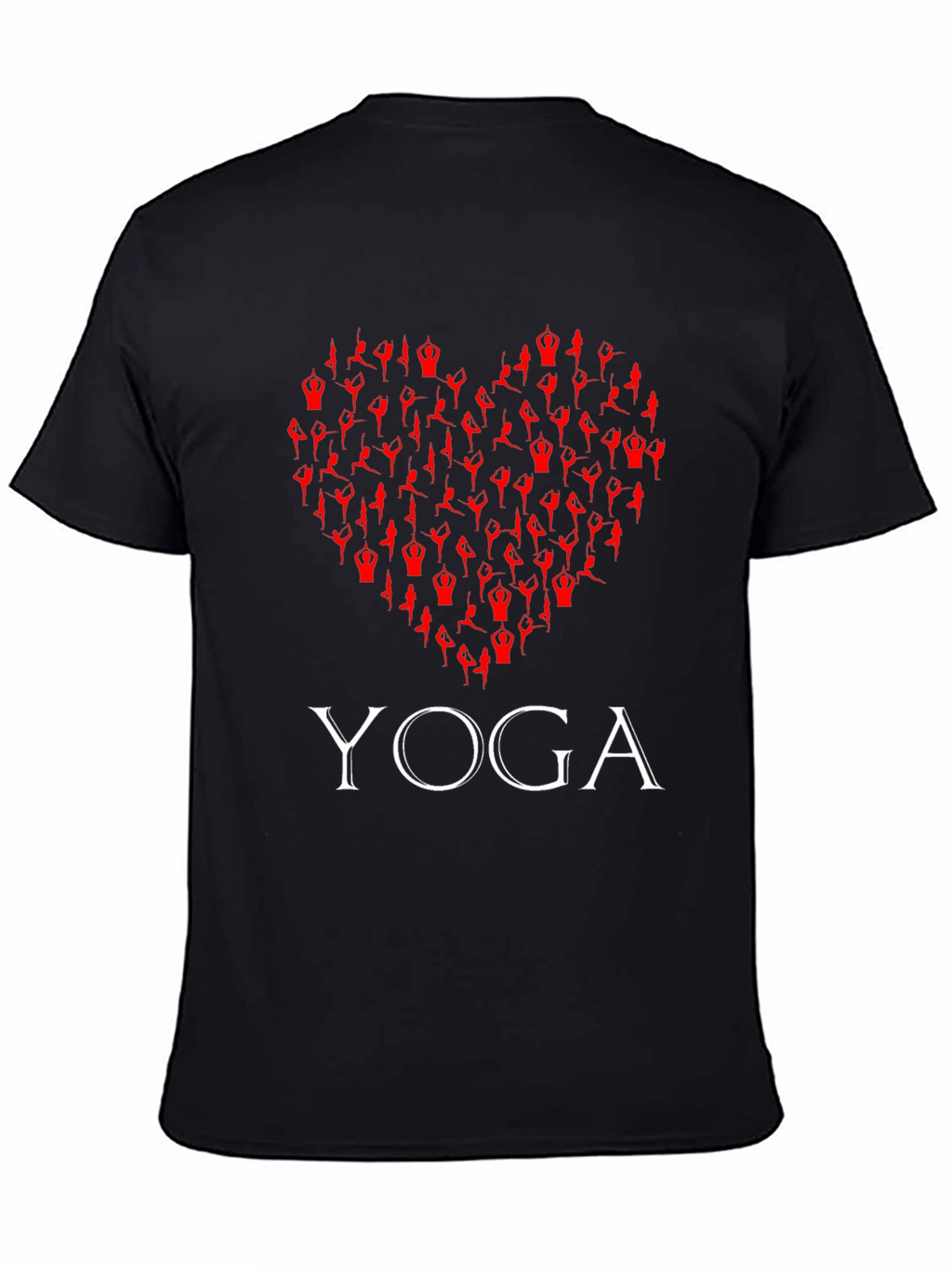 Yoga Heart Graphic T-Shirt -  Comfortable Cotton Tee