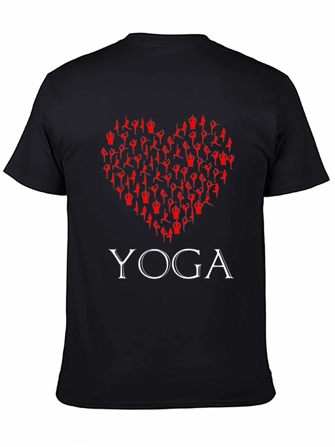 Yoga Heart Graphic T-Shirt -  Comfortable Cotton Tee