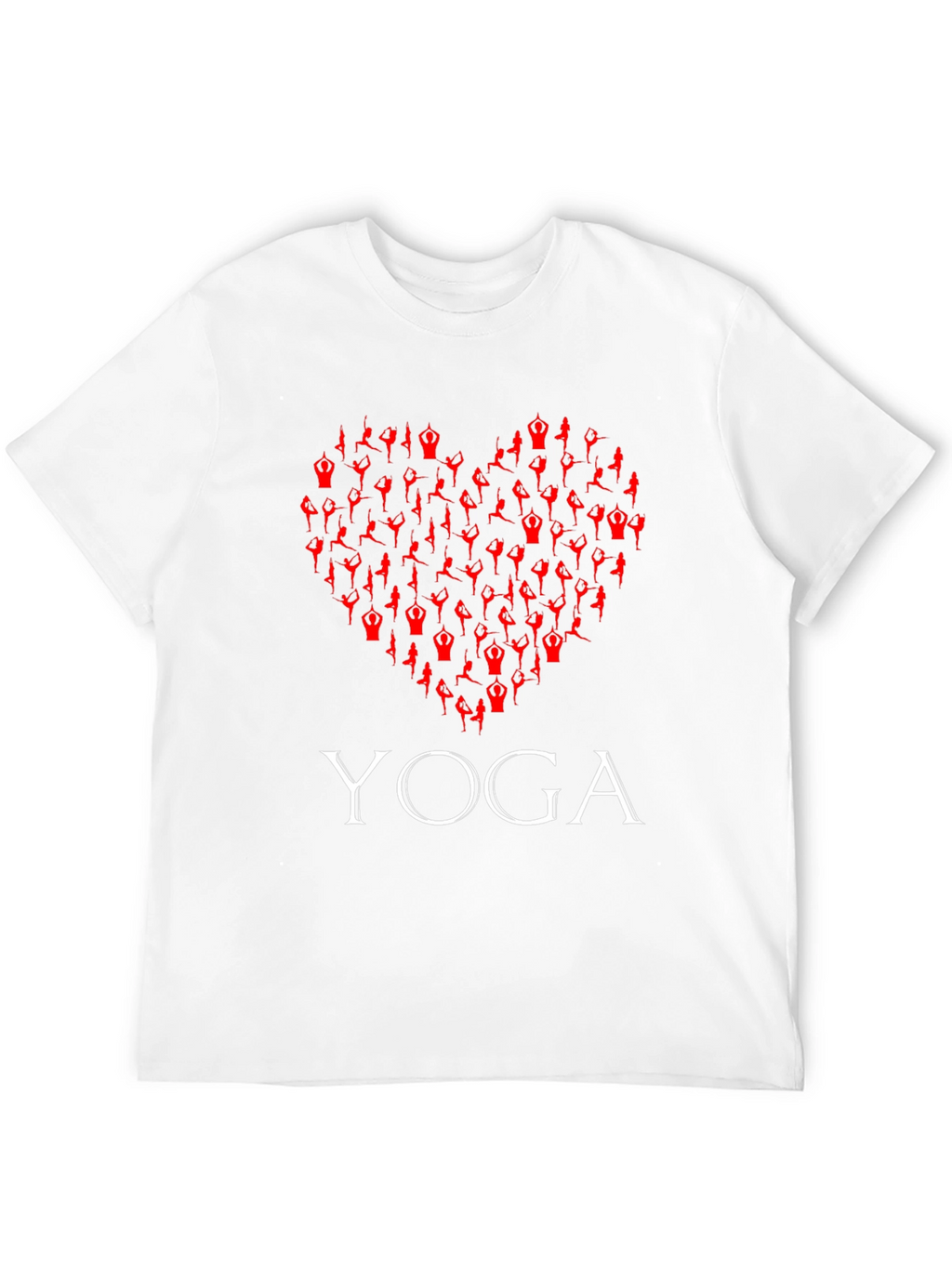 Yoga Heart Graphic T-Shirt -  Comfortable Cotton Tee