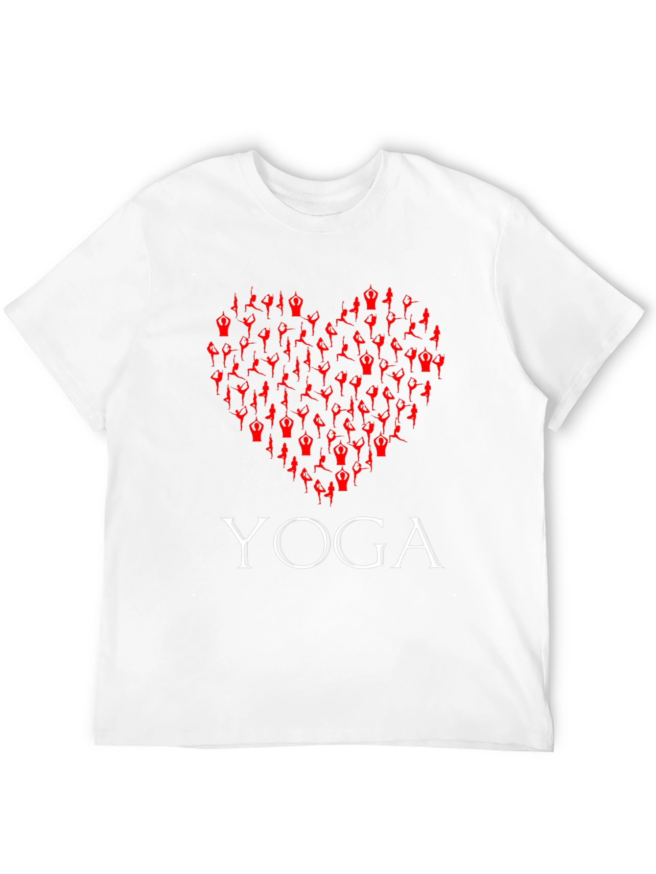 Yoga Heart Graphic T-Shirt -  Comfortable Cotton Tee