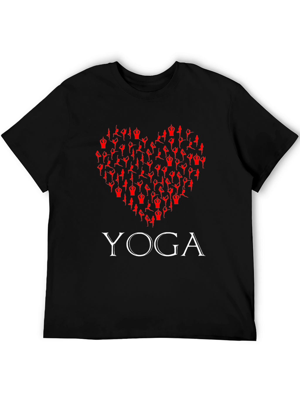 Yoga Heart Graphic T-Shirt -  Comfortable Cotton Tee