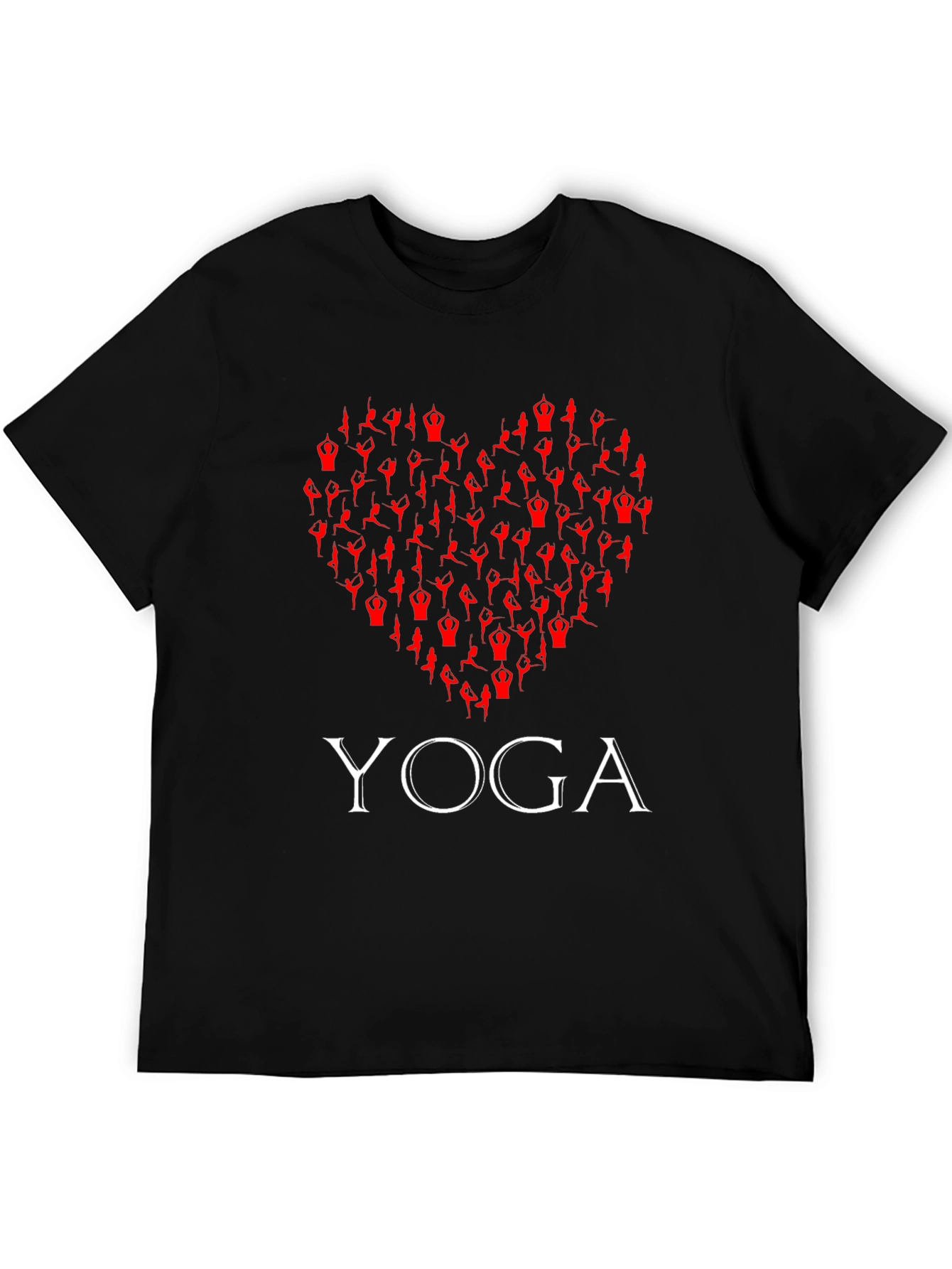 Yoga Heart Graphic T-Shirt -  Comfortable Cotton Tee