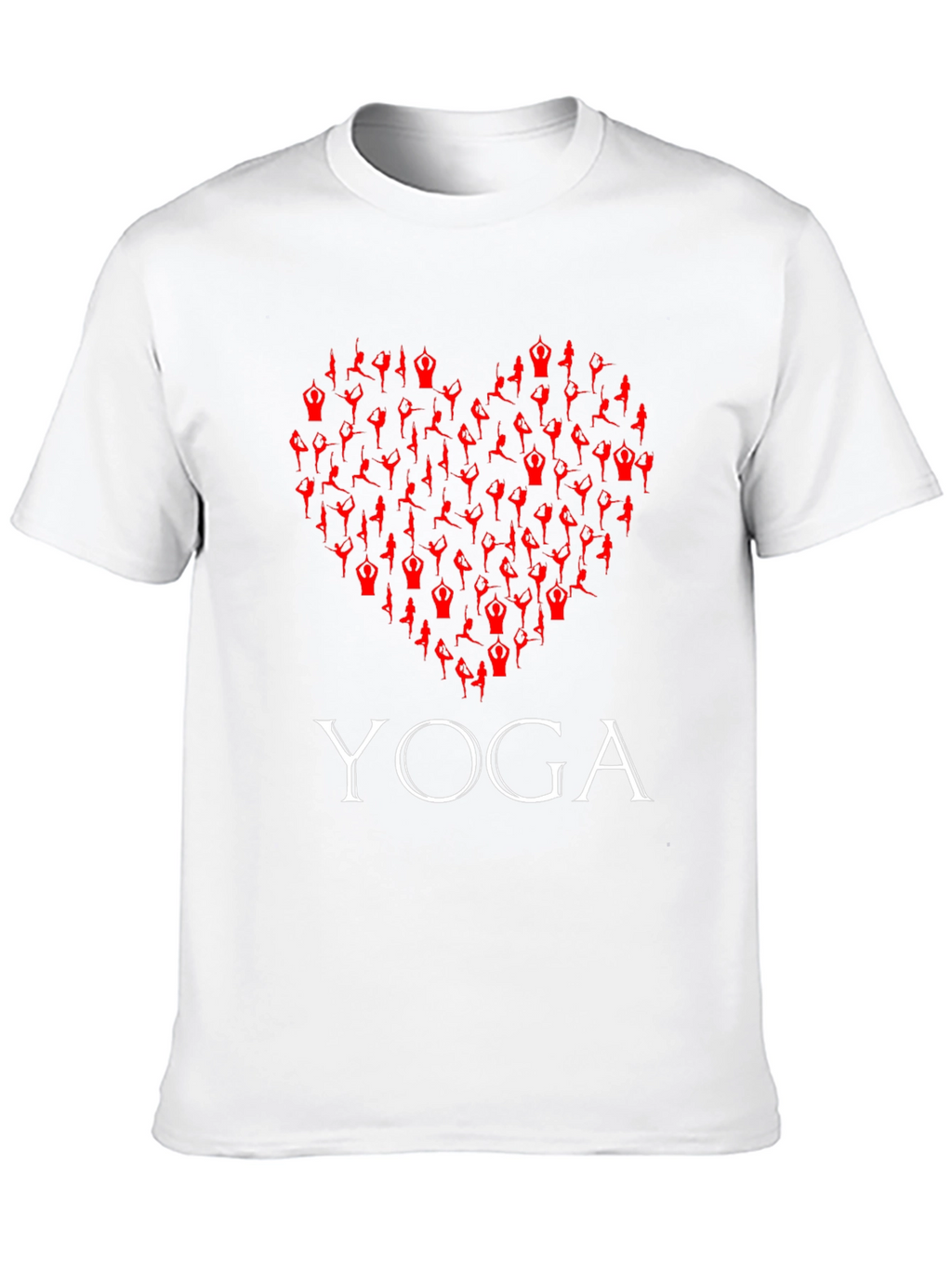 Yoga Heart Graphic T-Shirt -  Comfortable Cotton Tee