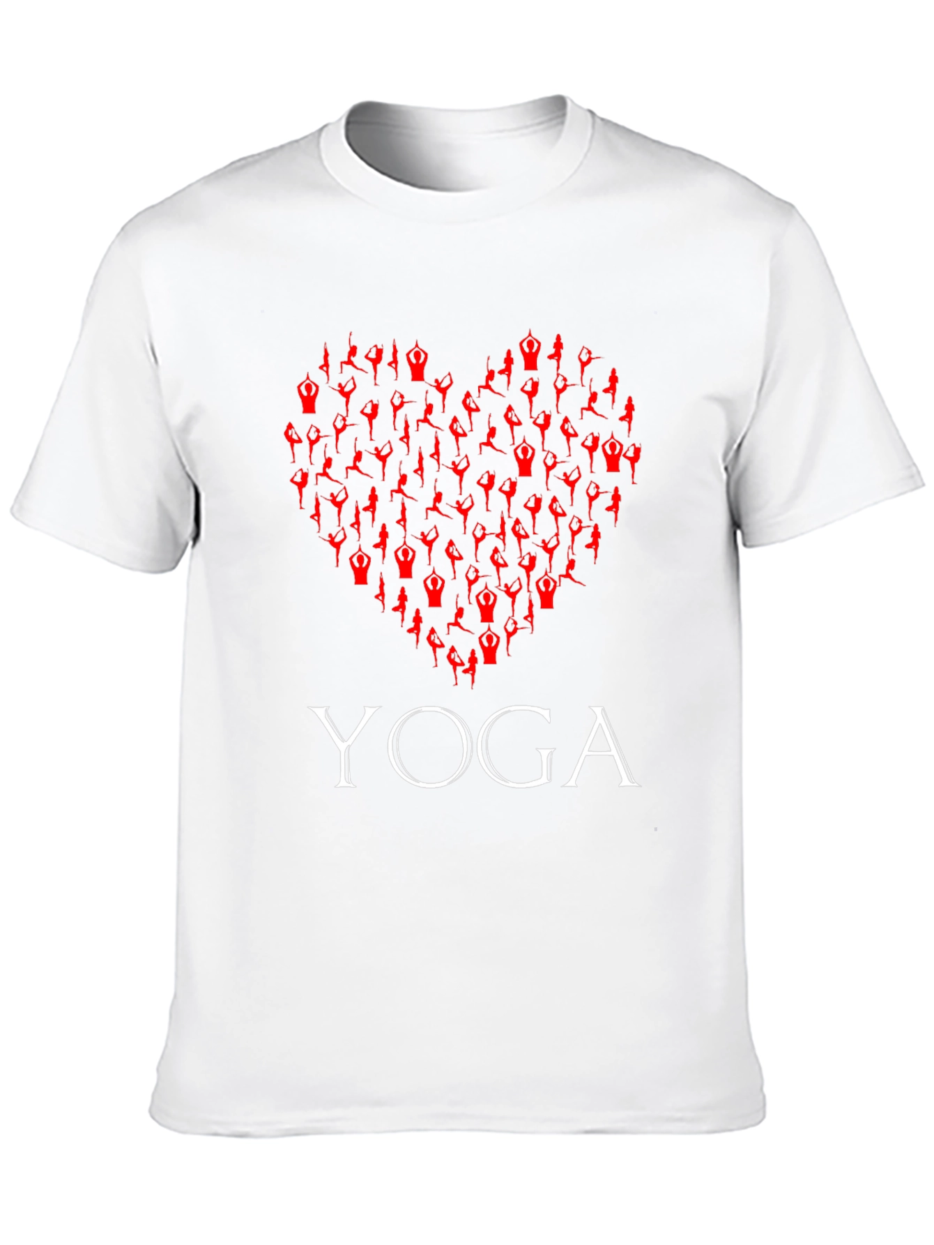 Yoga Heart Graphic T-Shirt -  Comfortable Cotton Tee