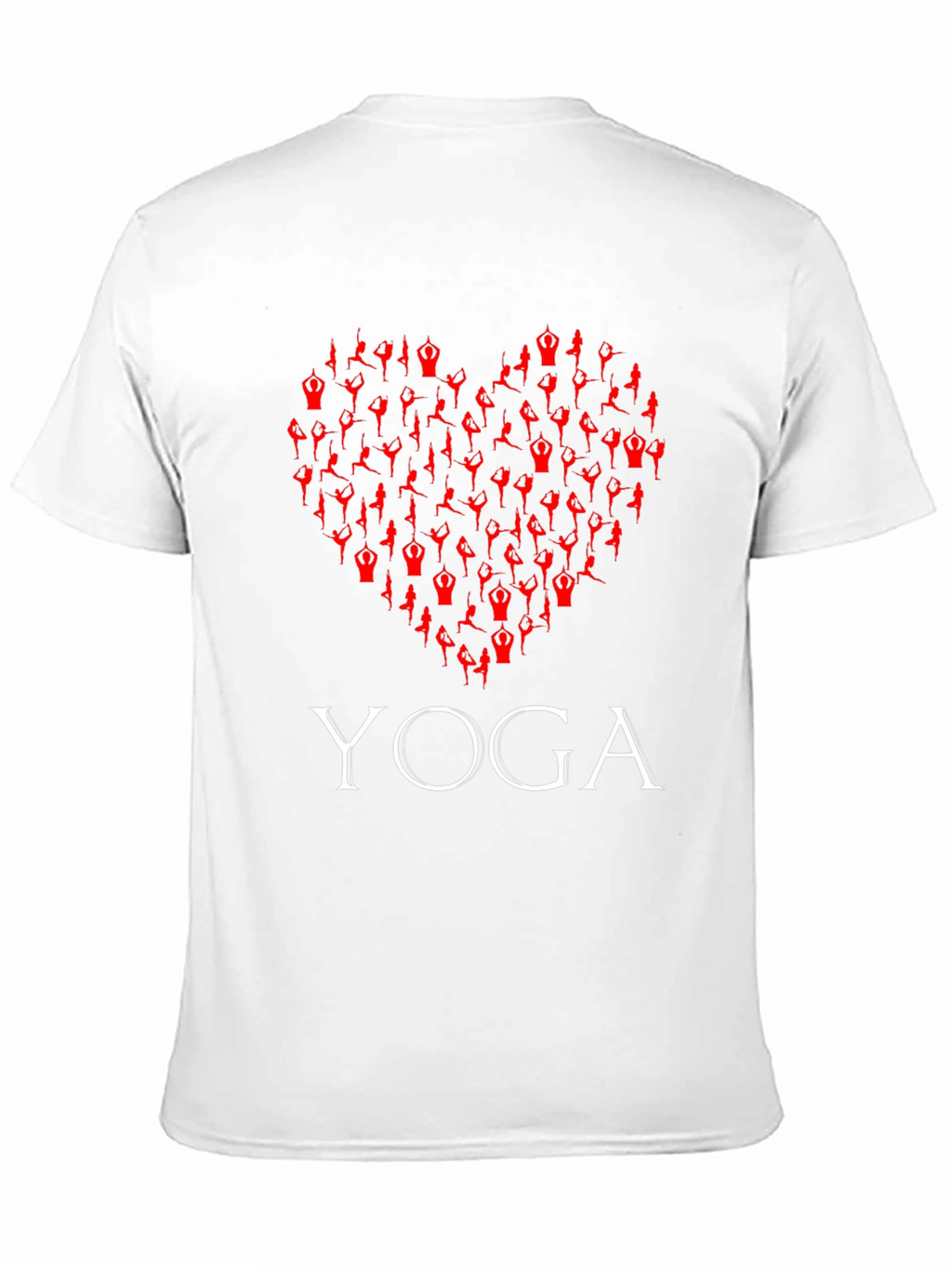 Yoga Heart Graphic T-Shirt -  Comfortable Cotton Tee