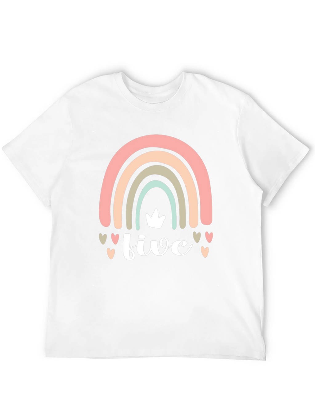 Five Rainbow Birthday Shirt - Kids Party Tee