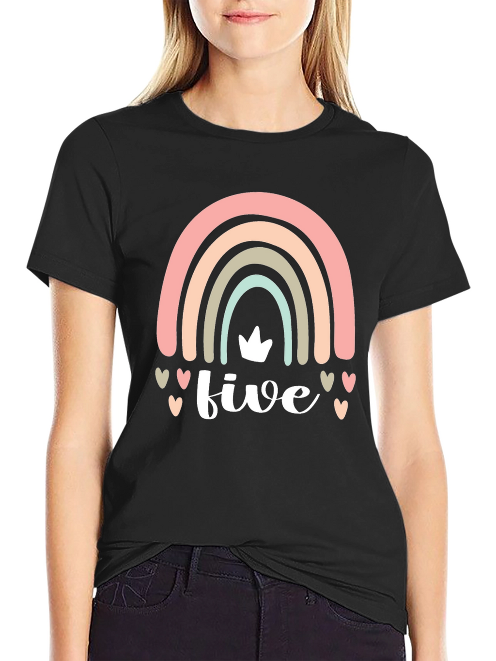 Five Rainbow Birthday Shirt - Kids Party Tee