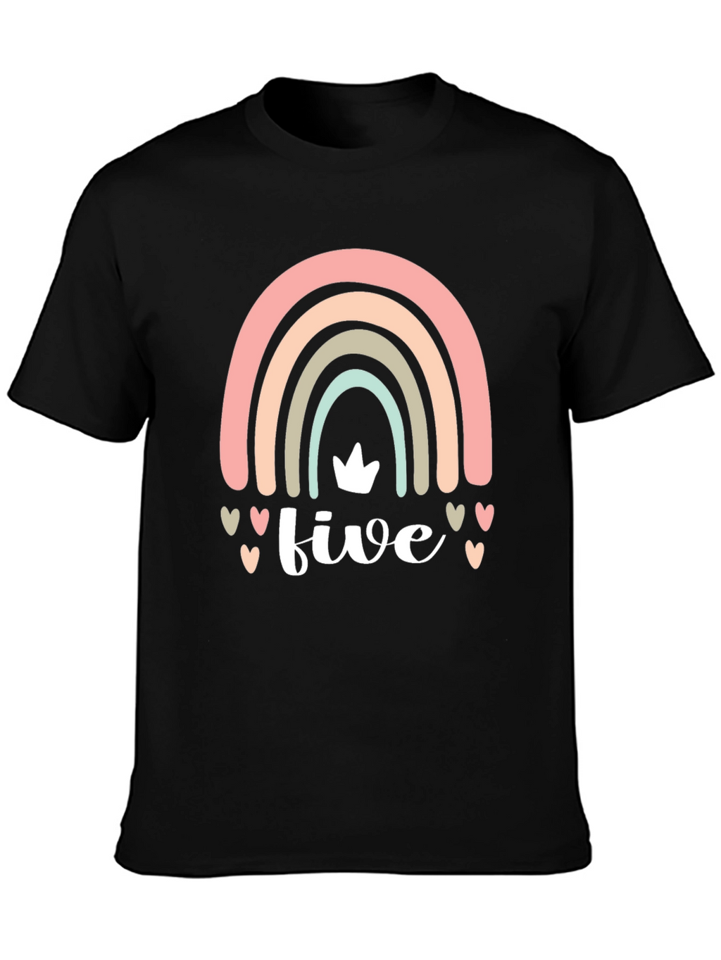 Five Rainbow Birthday Shirt - Kids Party Tee