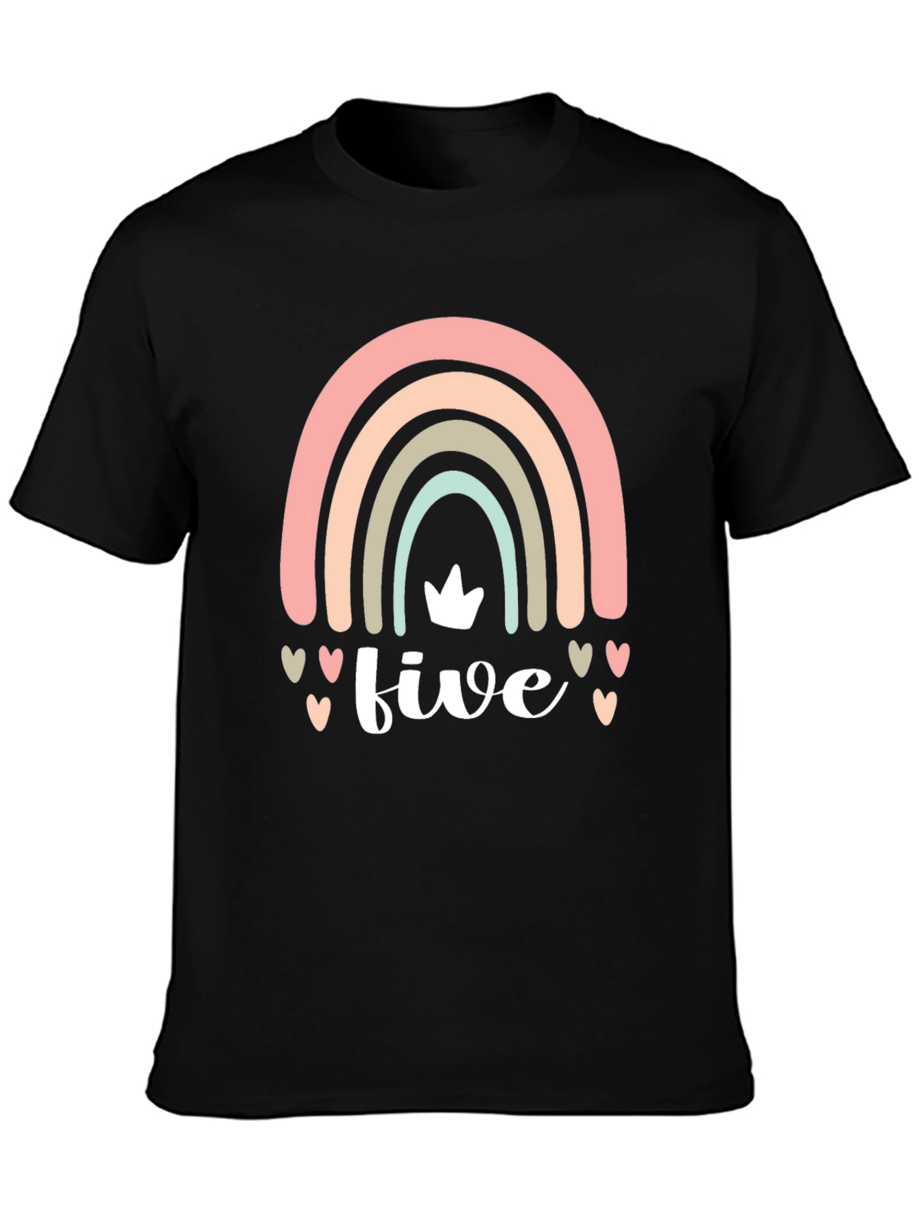 Five Rainbow Birthday Shirt - Kids Party Tee
