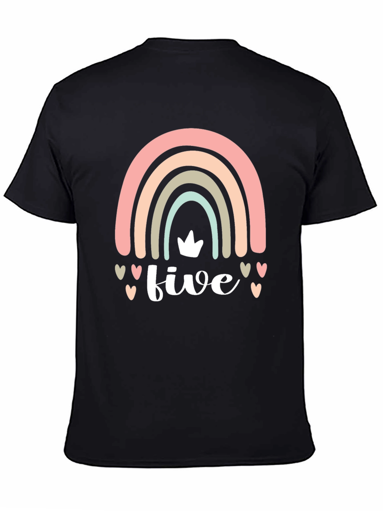 Five Rainbow Birthday Shirt - Kids Party Tee