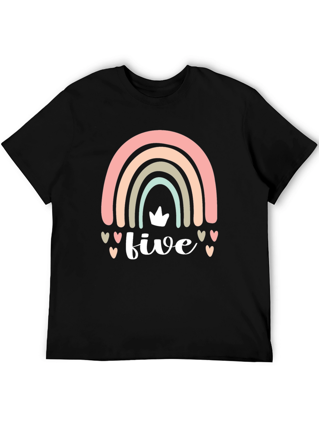Five Rainbow Birthday Shirt - Kids Party Tee