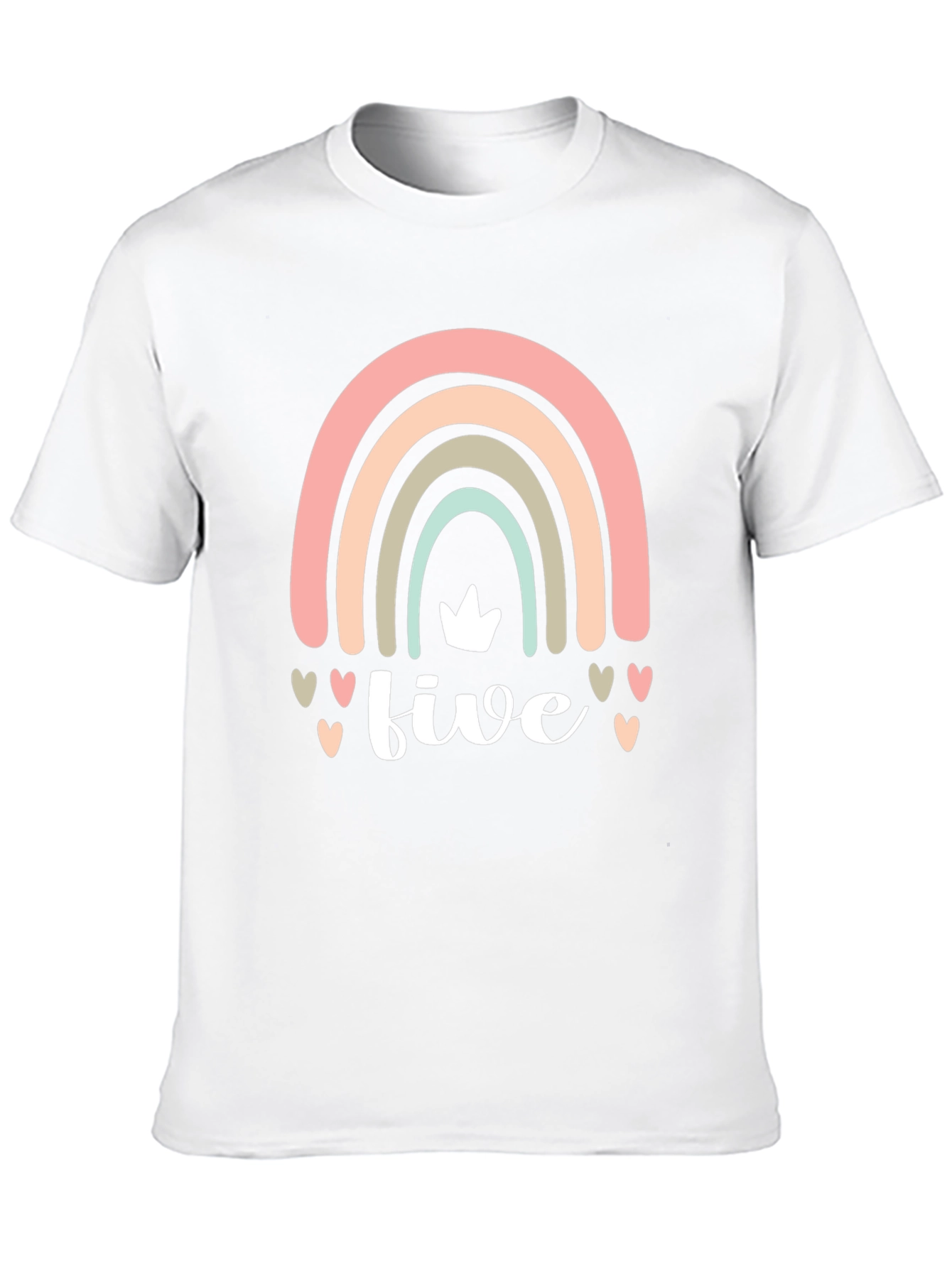 Five Rainbow Birthday Shirt - Kids Party Tee