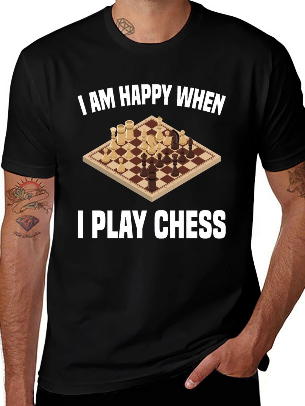 I am Happy When I Play Chess Graphic Tee