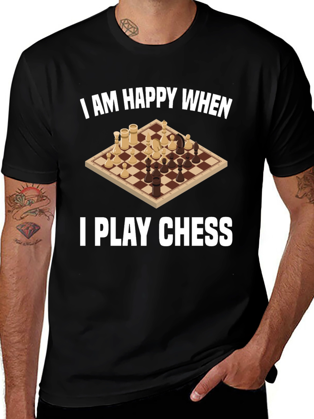 I am Happy When I Play Chess Graphic Tee