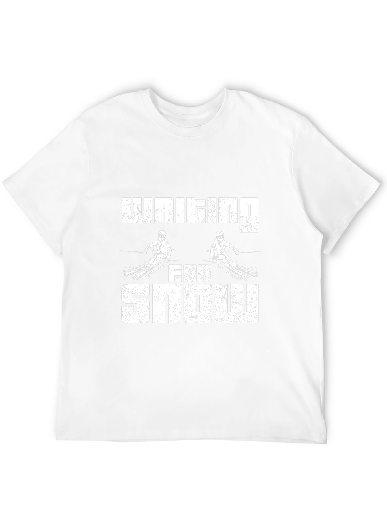 Waiting For Snow Graphic Tee - Skiing T-Shirt