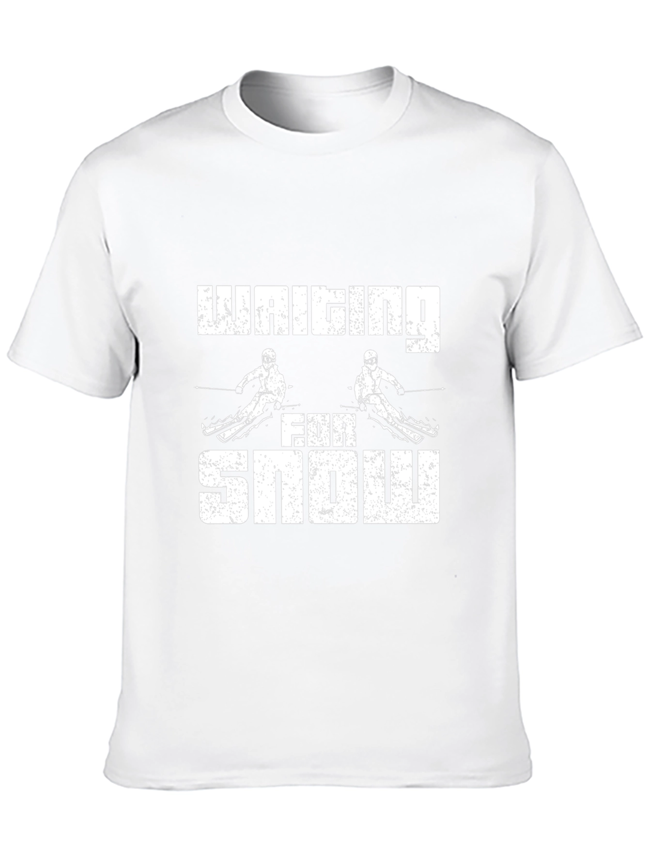 Waiting For Snow Graphic Tee - Skiing T-Shirt