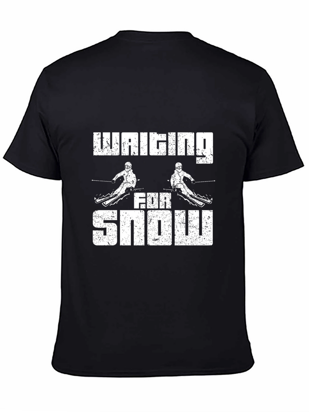 Waiting For Snow Graphic Tee - Skiing T-Shirt