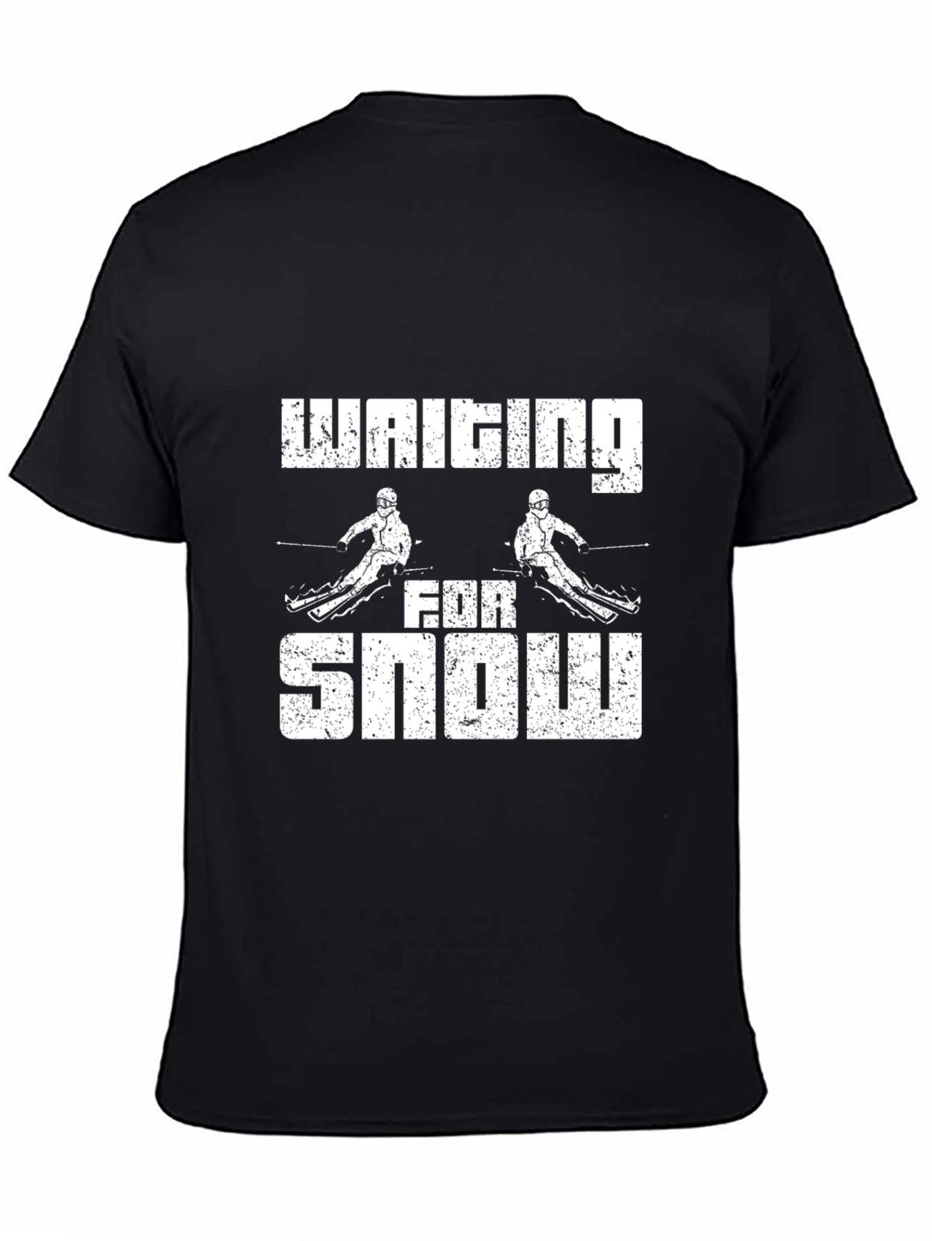 Waiting For Snow Graphic Tee - Skiing T-Shirt