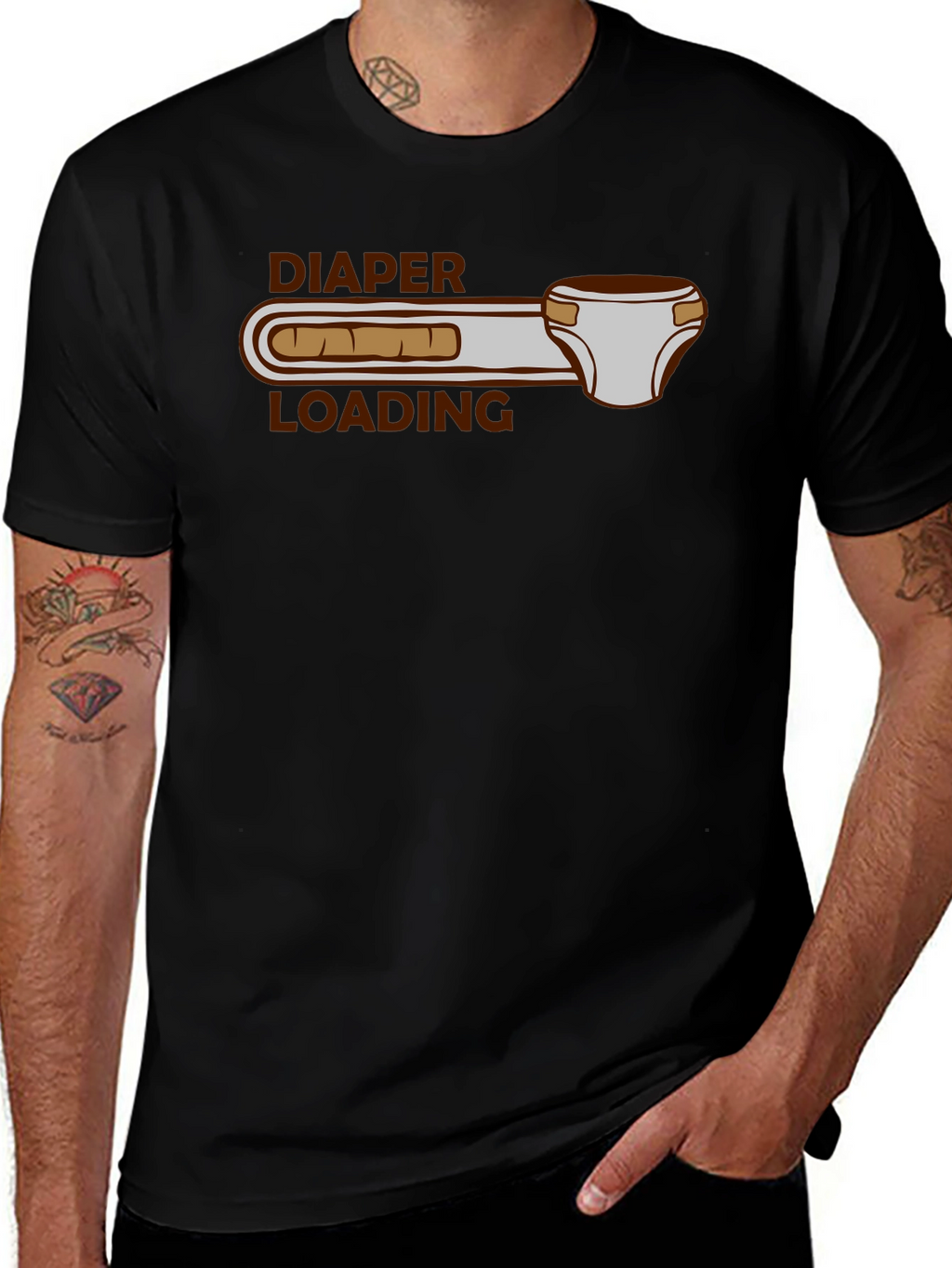 Diaper Loading Funny Graphic Tee Shirt