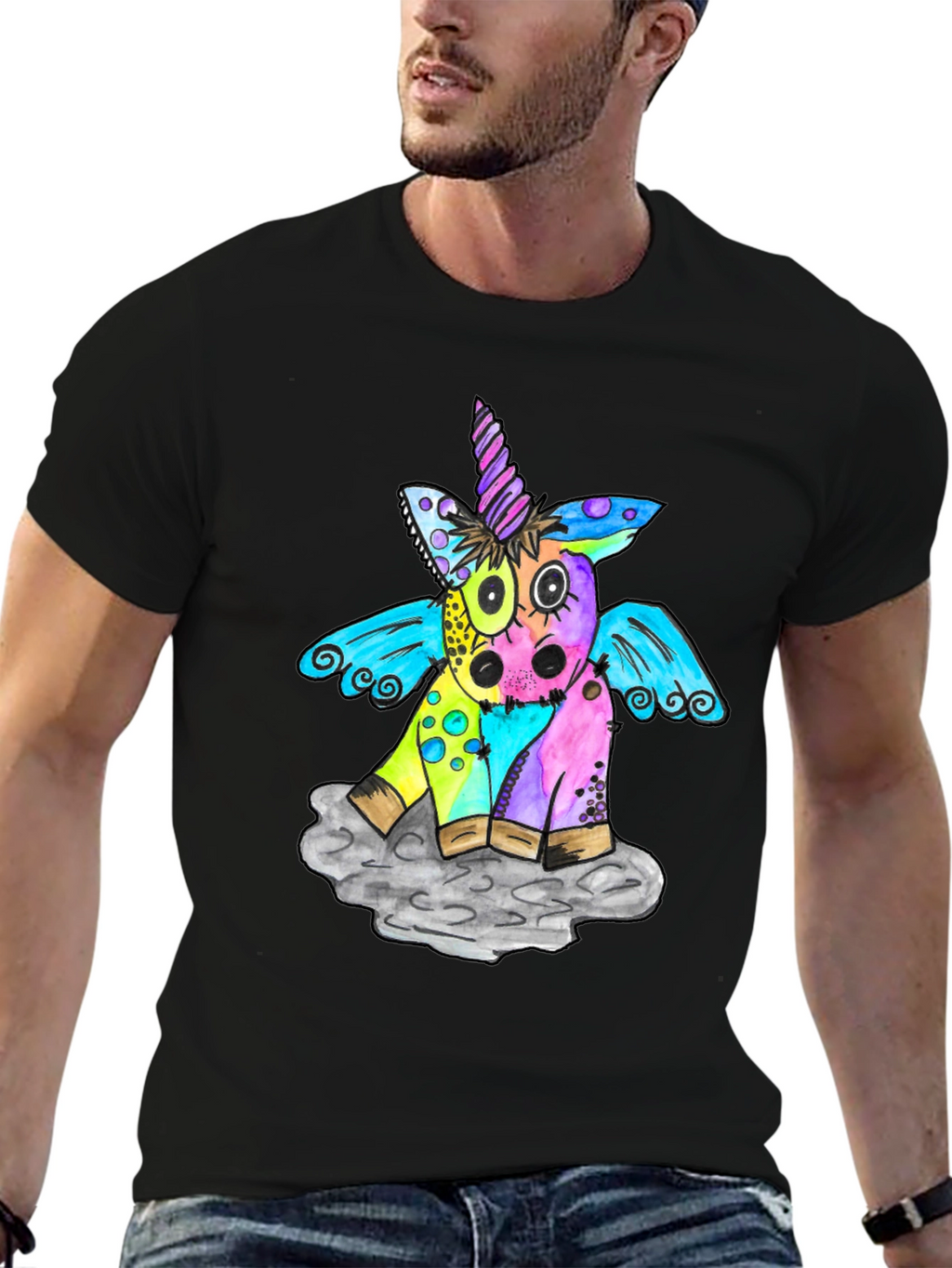 Unicorn Graphic Print T-Shirt