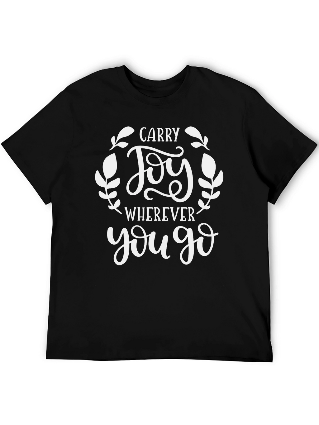 Carry Joy Wherever You Go Black Graphic Tee