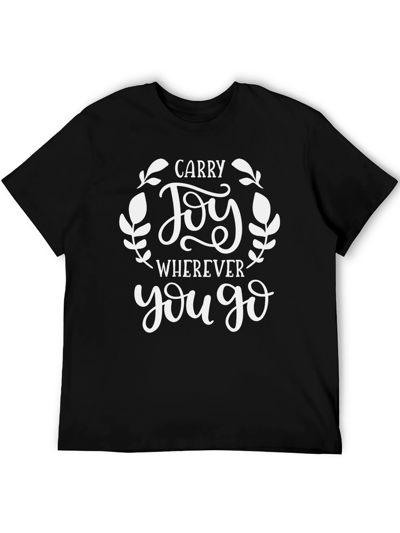Carry Joy Wherever You Go Black Graphic Tee