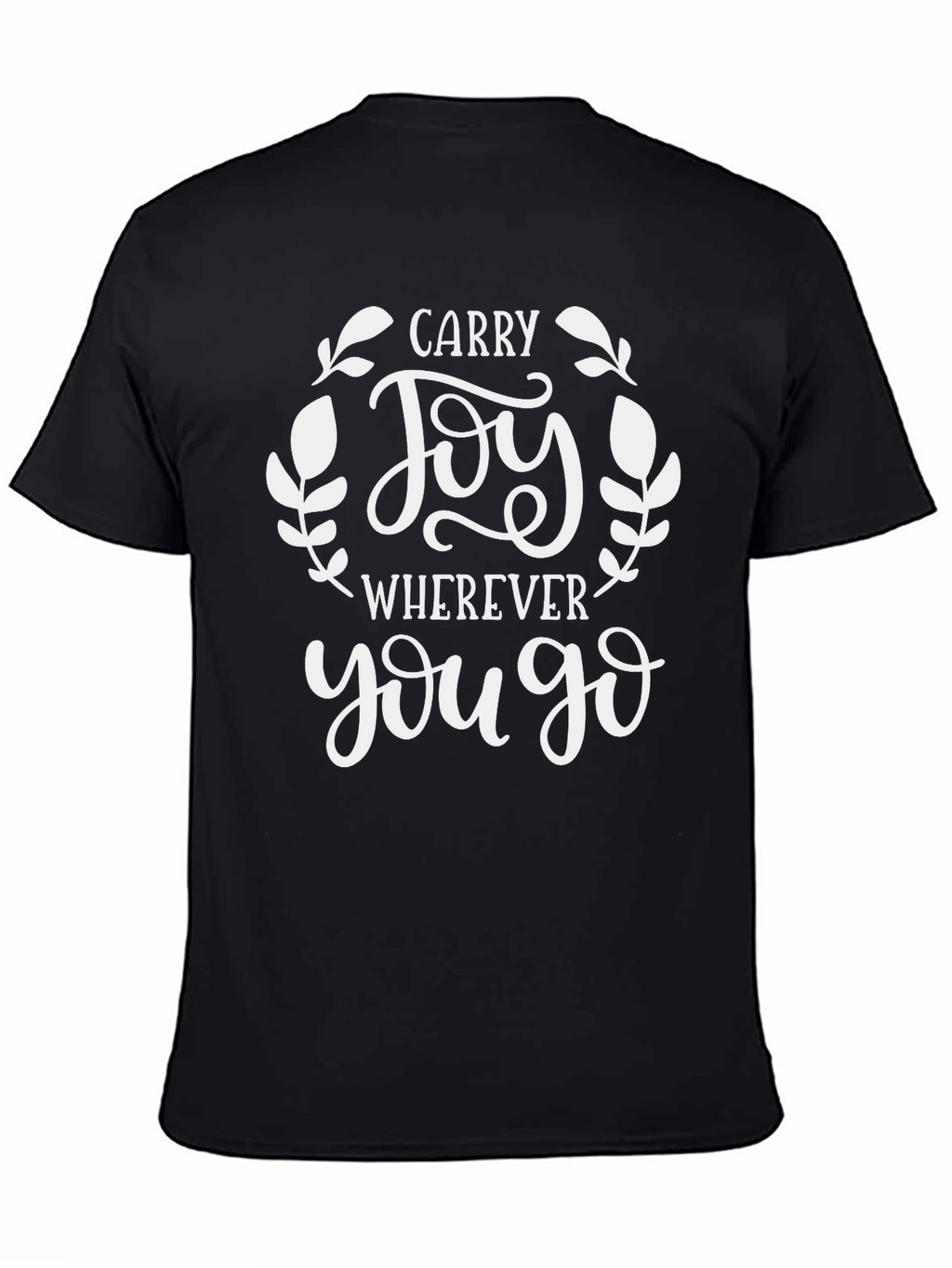 Carry Joy Wherever You Go Black Graphic Tee