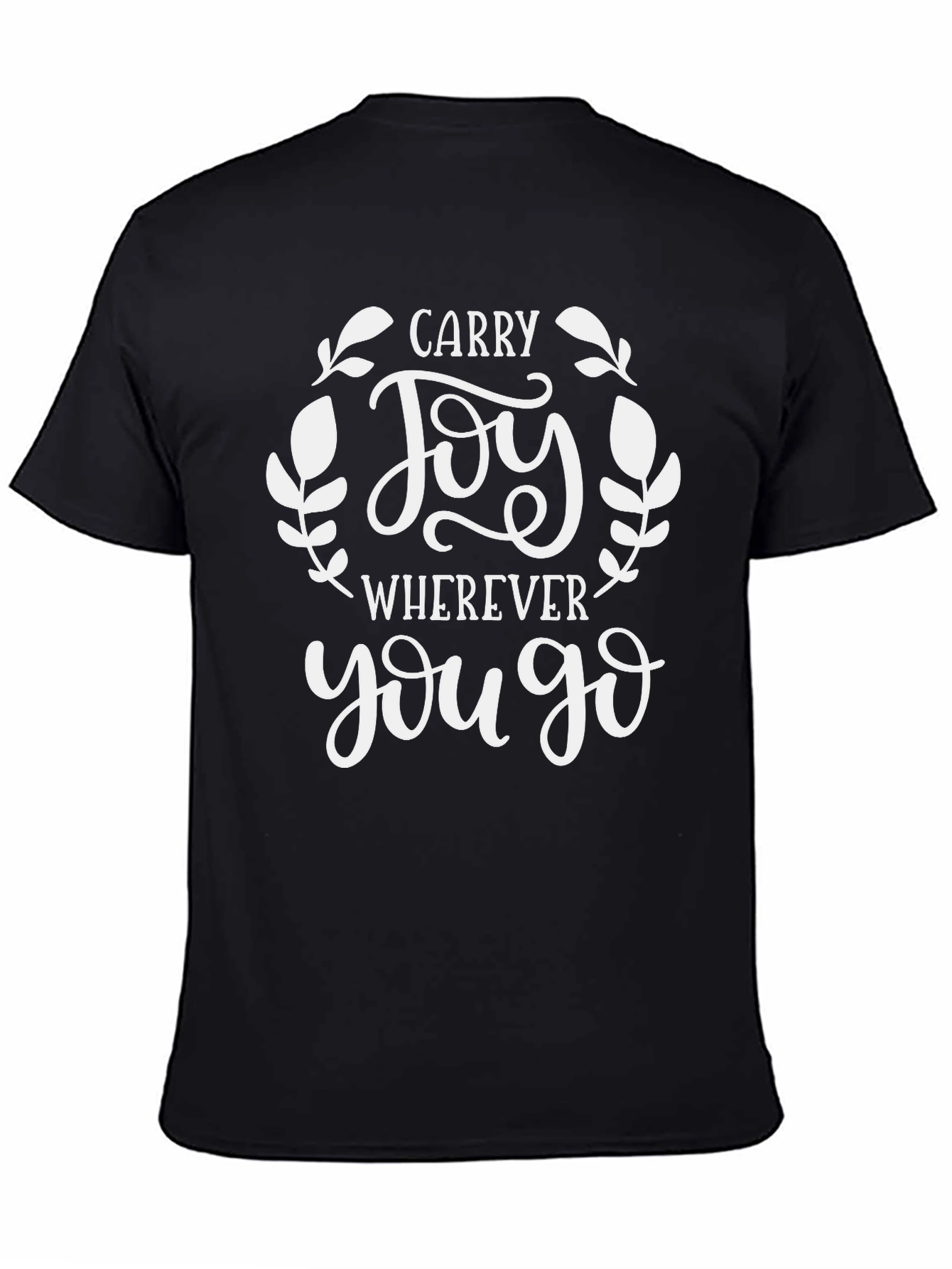 Carry Joy Wherever You Go Black Graphic Tee