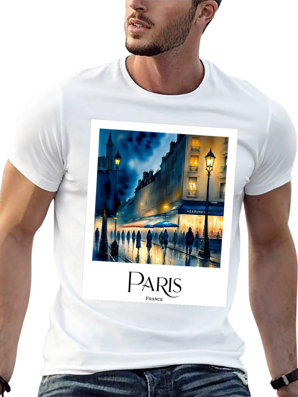 Paris France Black T-Shirt