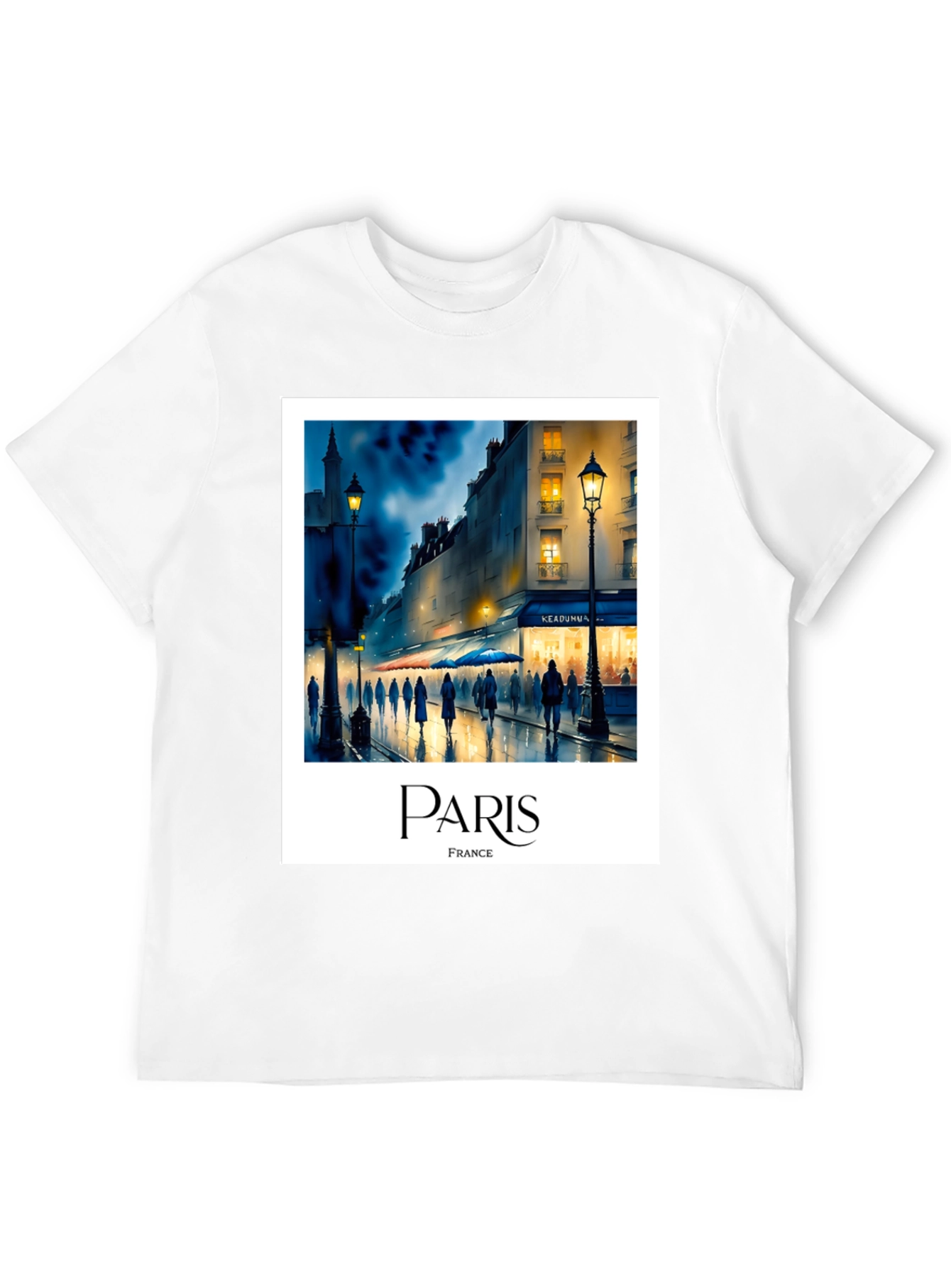 Paris France Black T-Shirt
