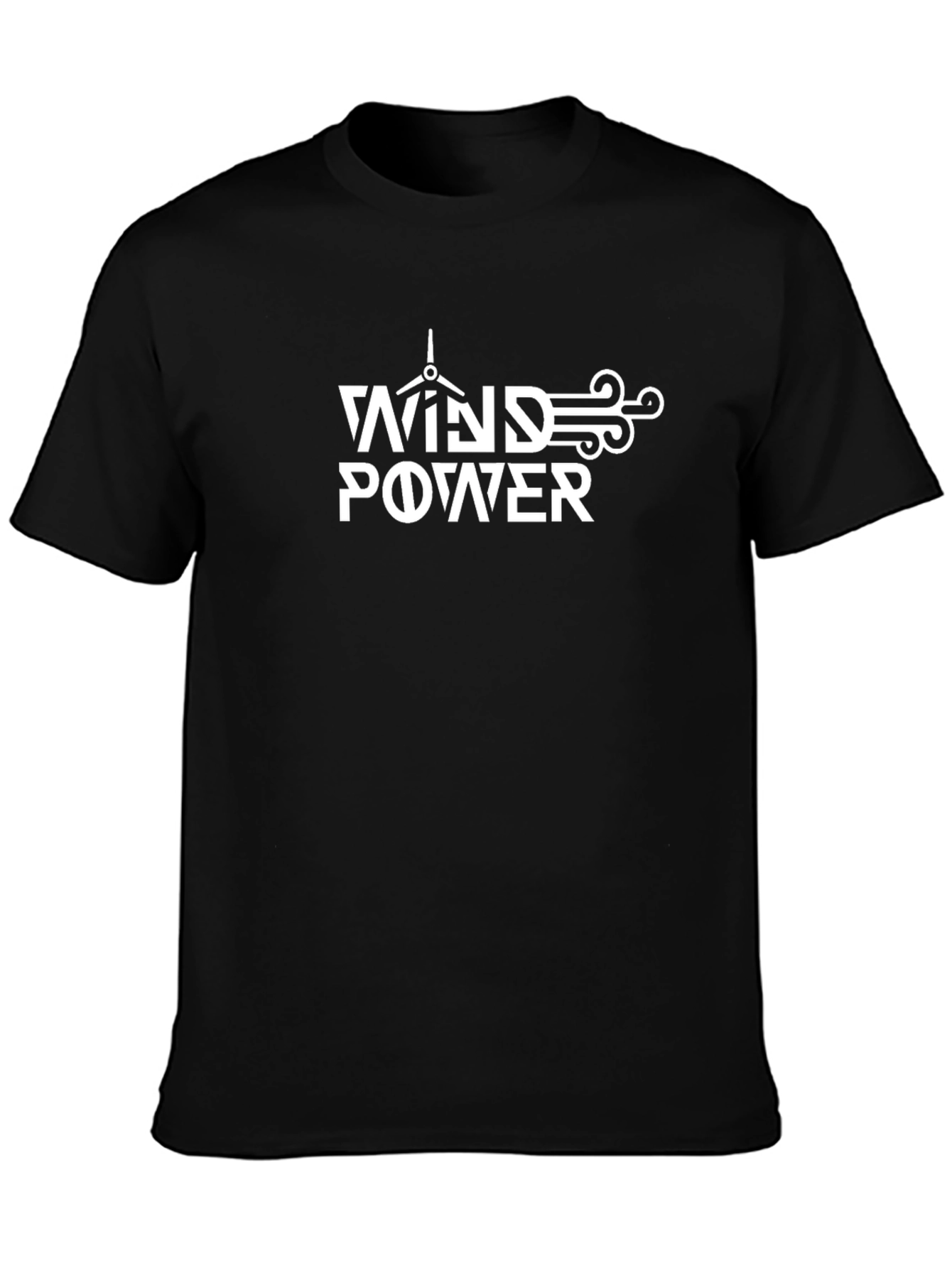 Wind Power Graphic T-Shirt - Eco-Friendly Design