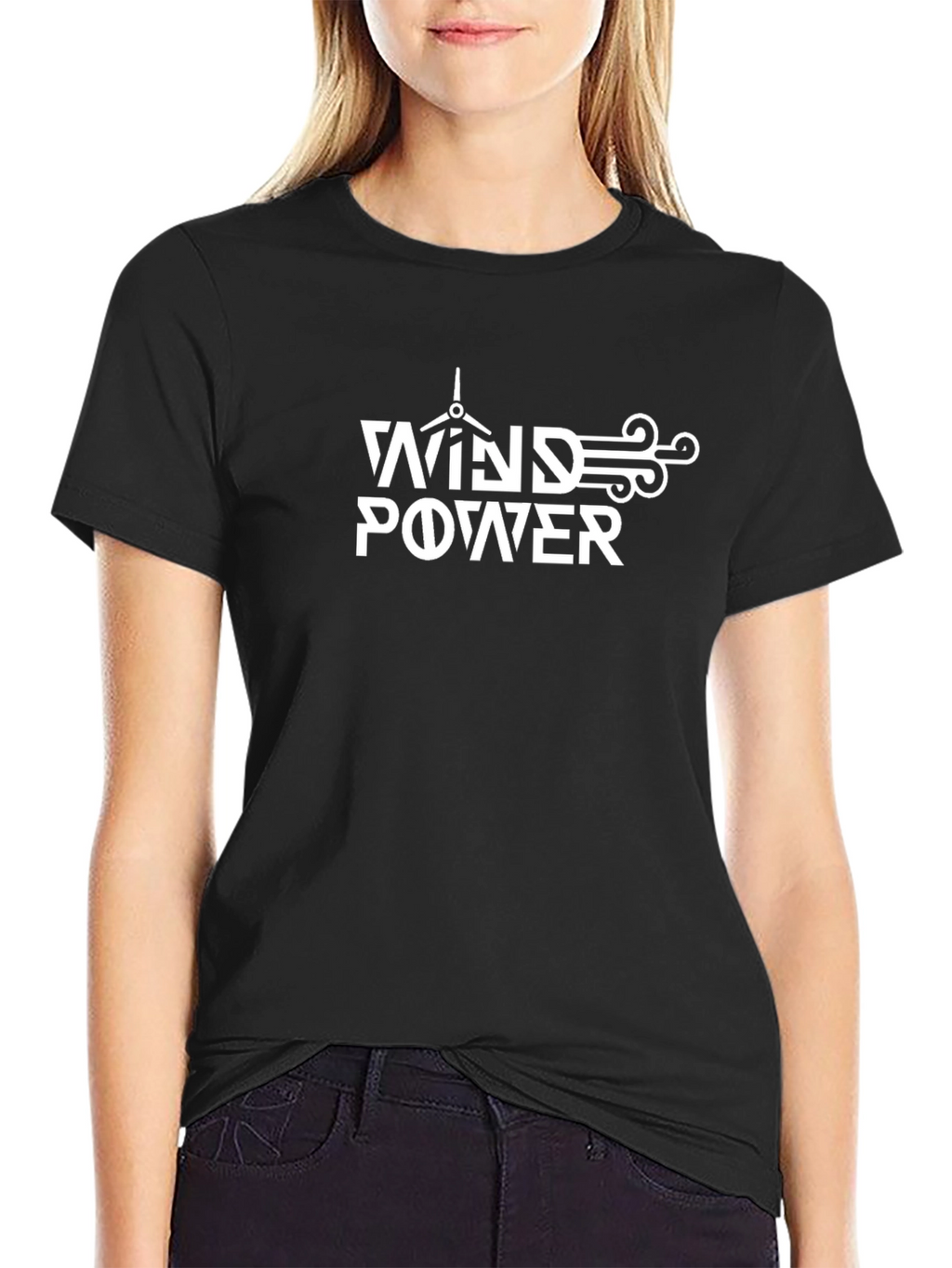 Wind Power Graphic T-Shirt - Eco-Friendly Design