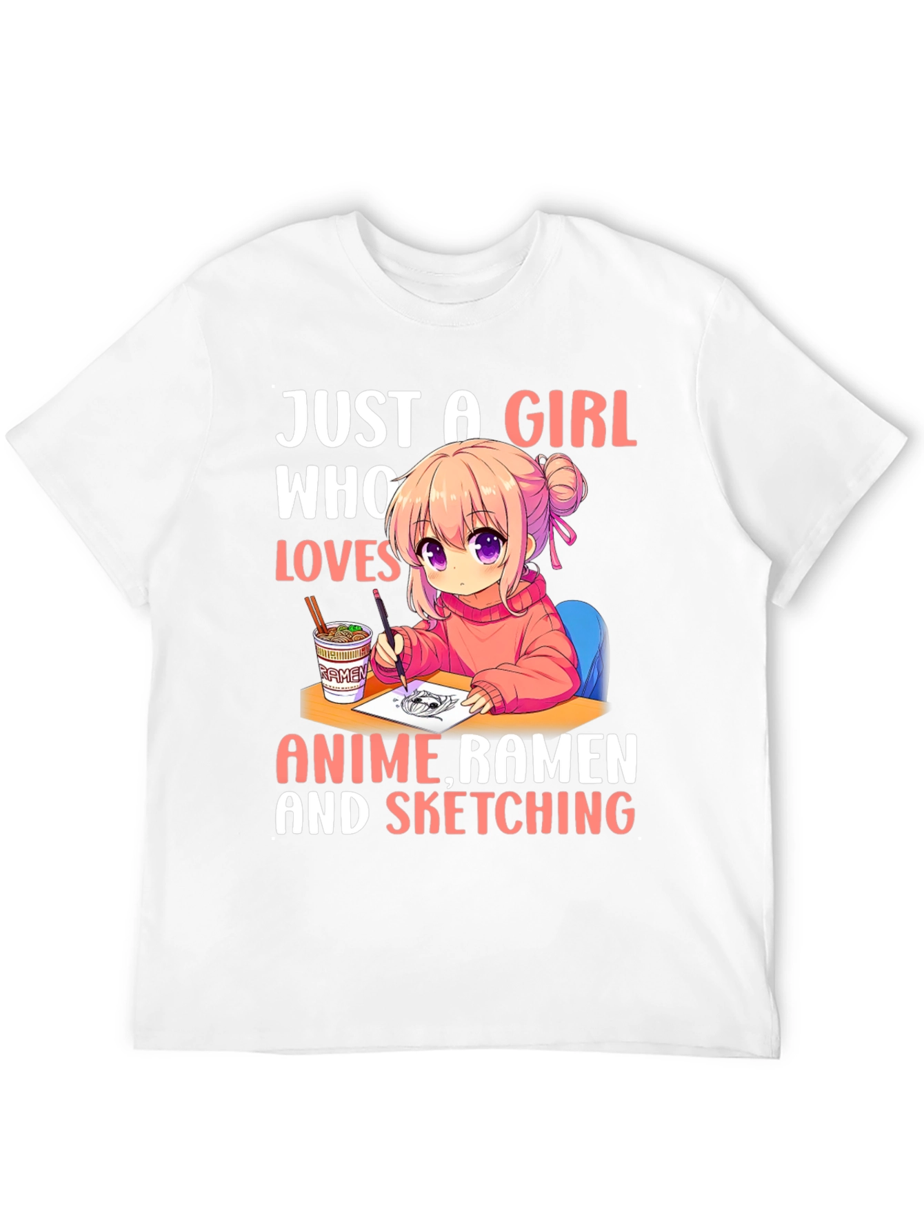 Anime Ramen Sketching Girls T-Shirt