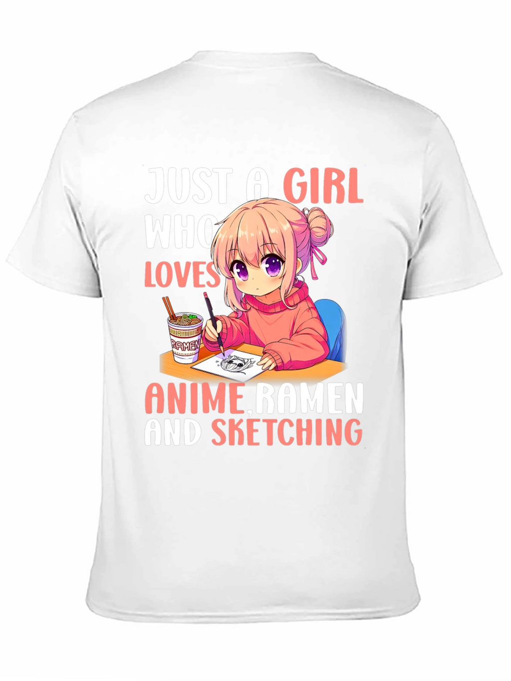 Anime Ramen Sketching Girls T-Shirt