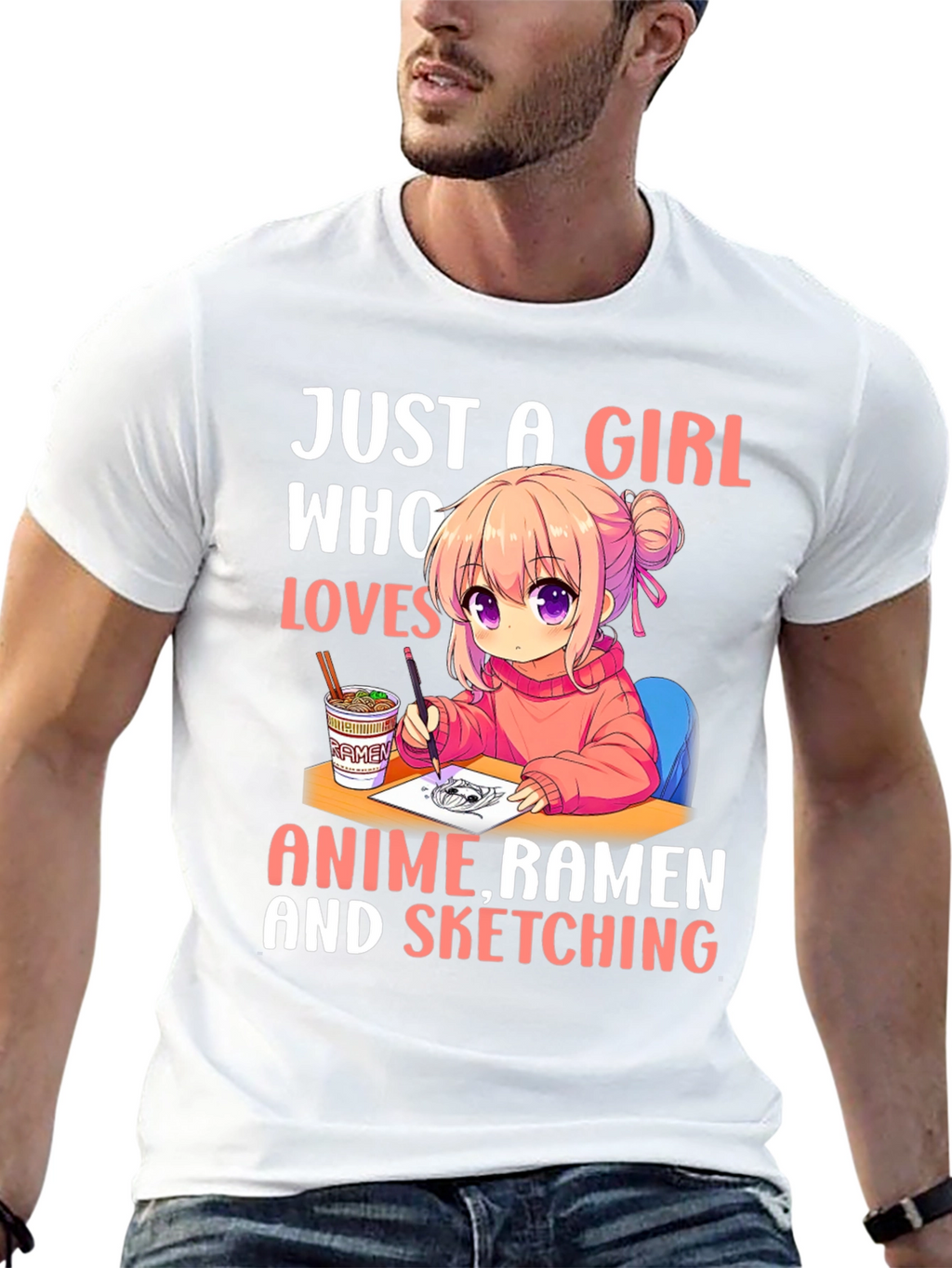 Anime Ramen Sketching Girls T-Shirt