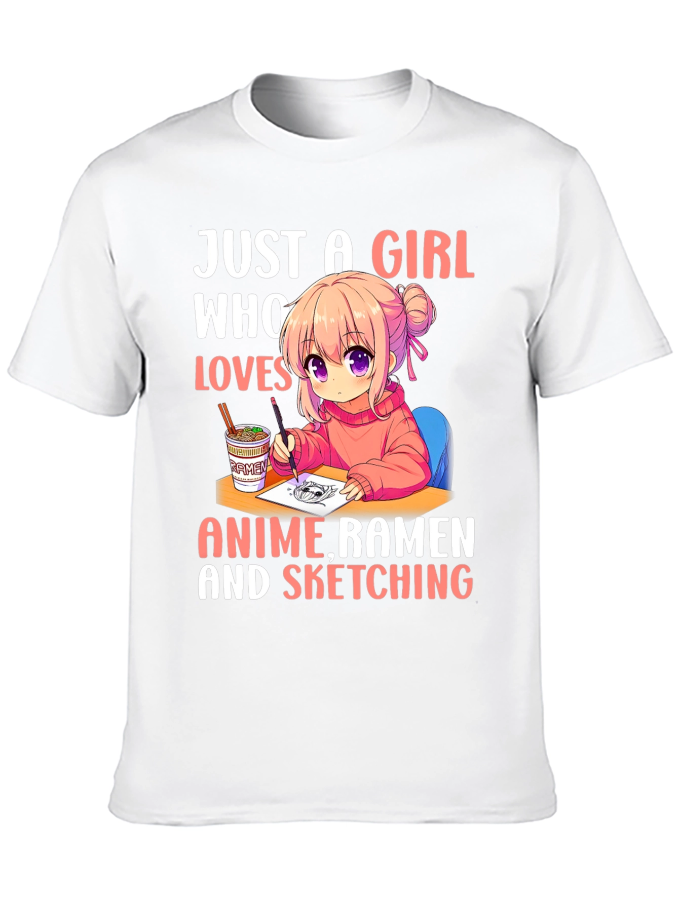 Anime Ramen Sketching Girls T-Shirt