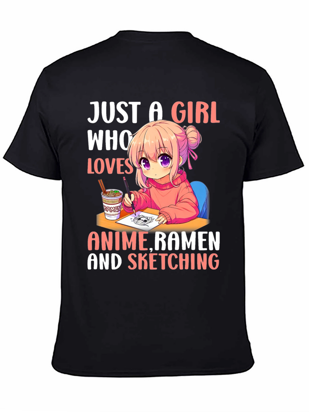 Anime Ramen Sketching Girls T-Shirt