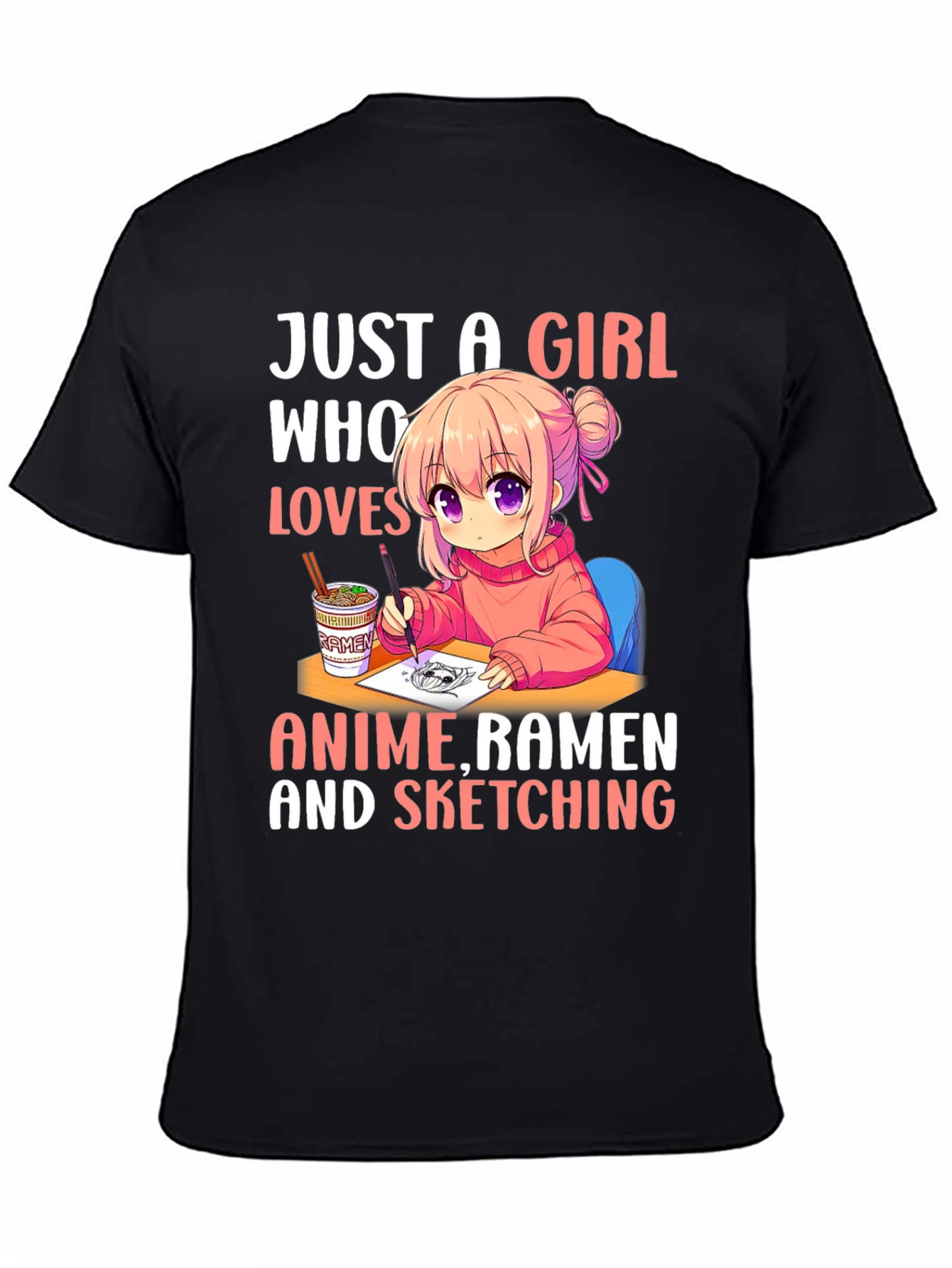 Anime Ramen Sketching Girls T-Shirt