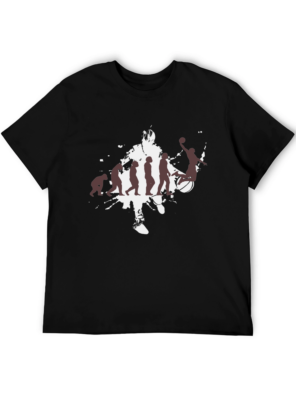 Basketball Evolution Mens Black T-Shirt