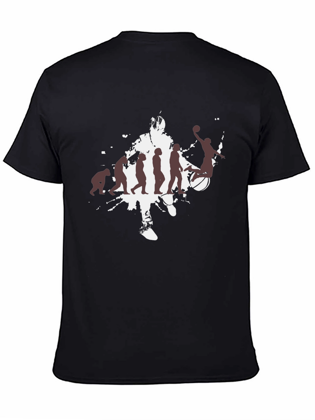 Basketball Evolution Mens Black T-Shirt