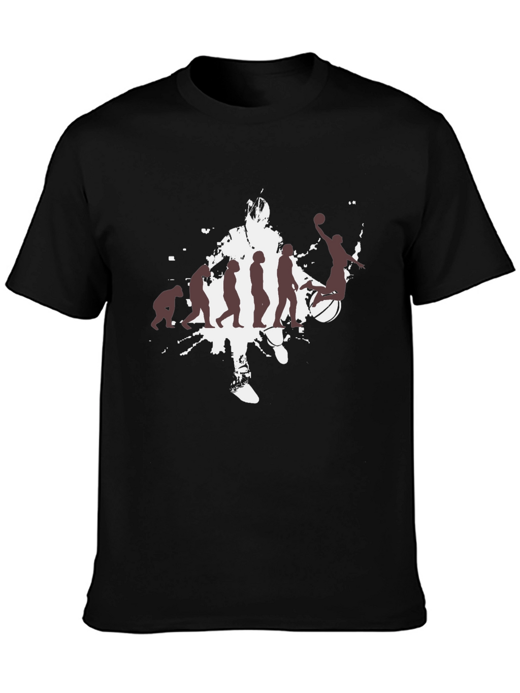 Basketball Evolution Mens Black T-Shirt