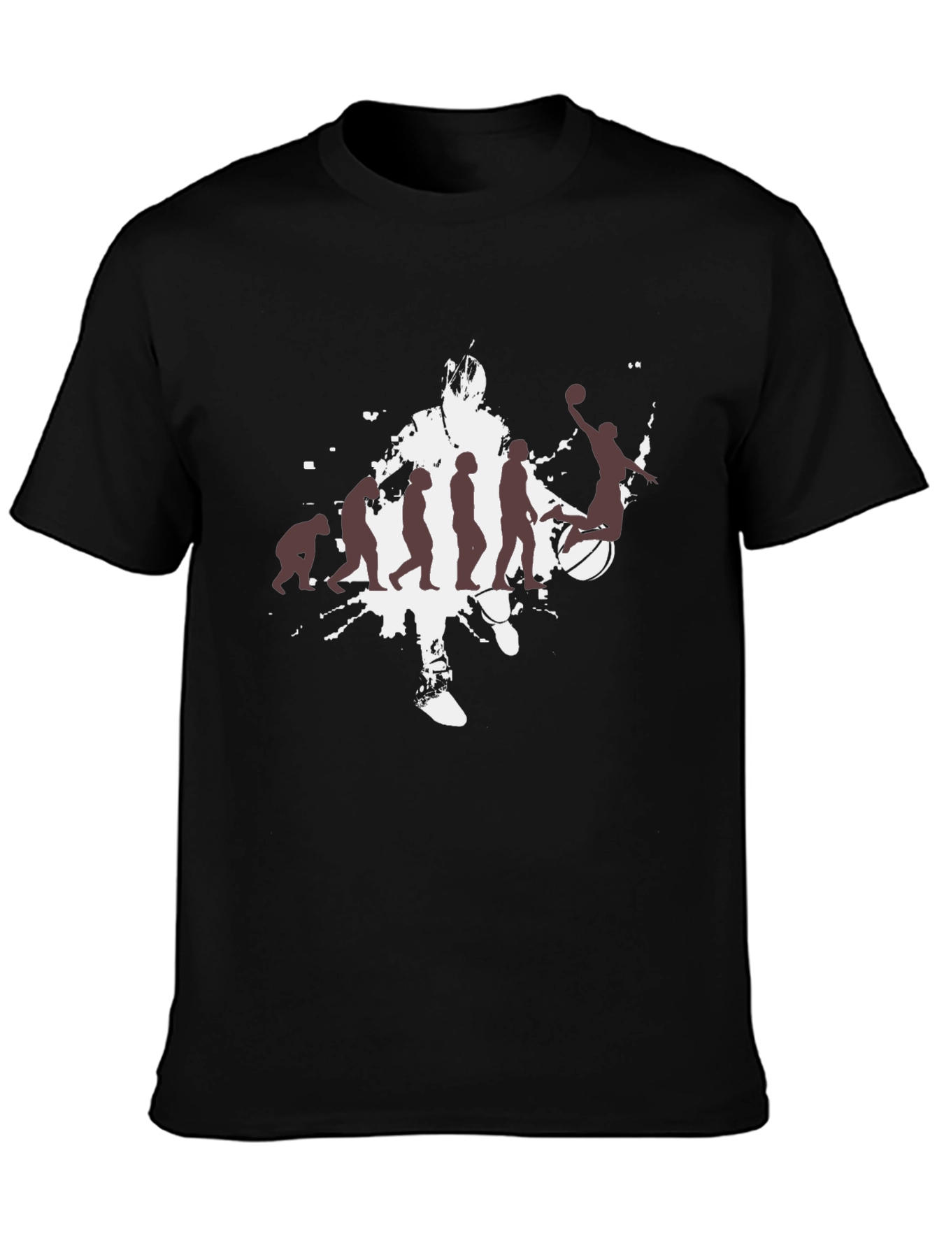 Basketball Evolution Mens Black T-Shirt