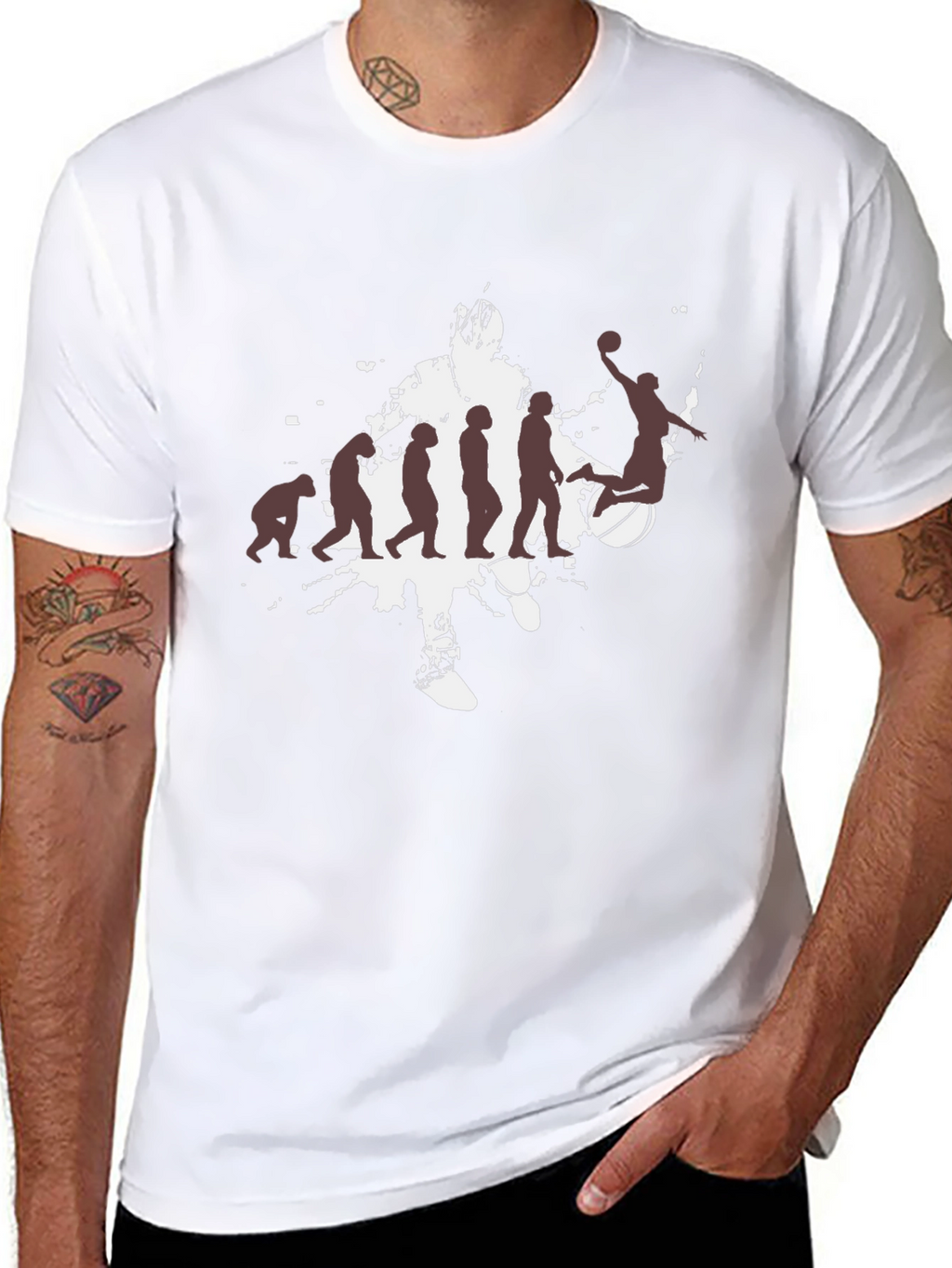 Basketball Evolution Mens Black T-Shirt