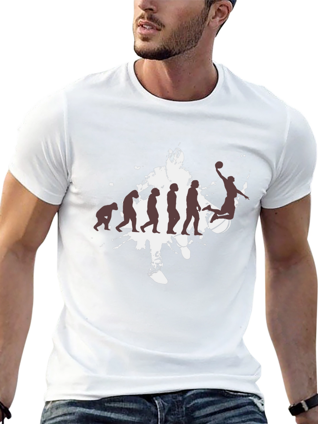 Basketball Evolution Mens Black T-Shirt