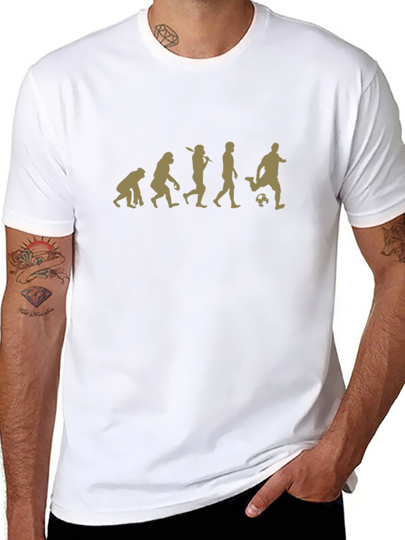 Evolution of Soccer Black Graphic Tee
