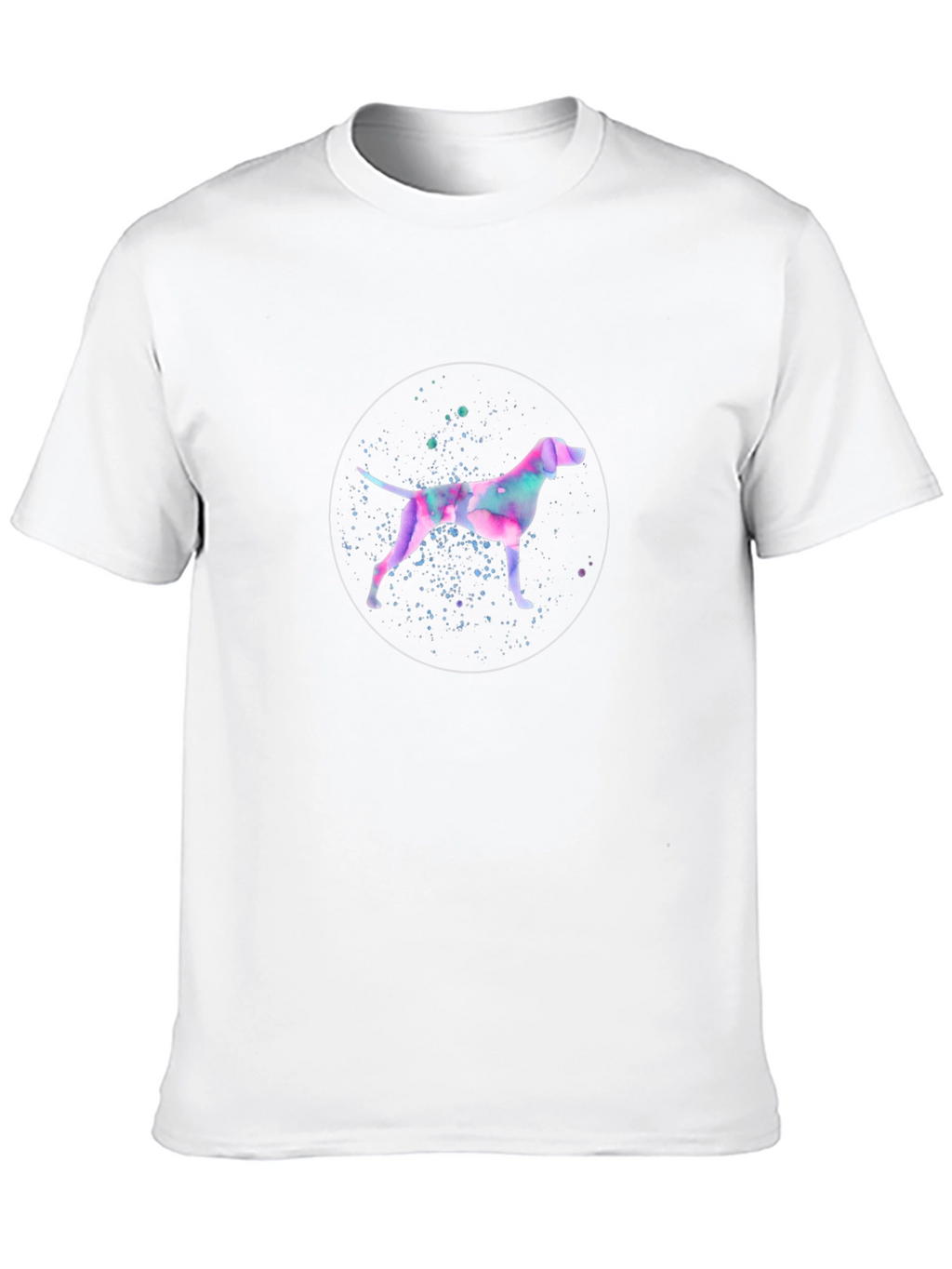 Watercolor Dog Graphic T-Shirt